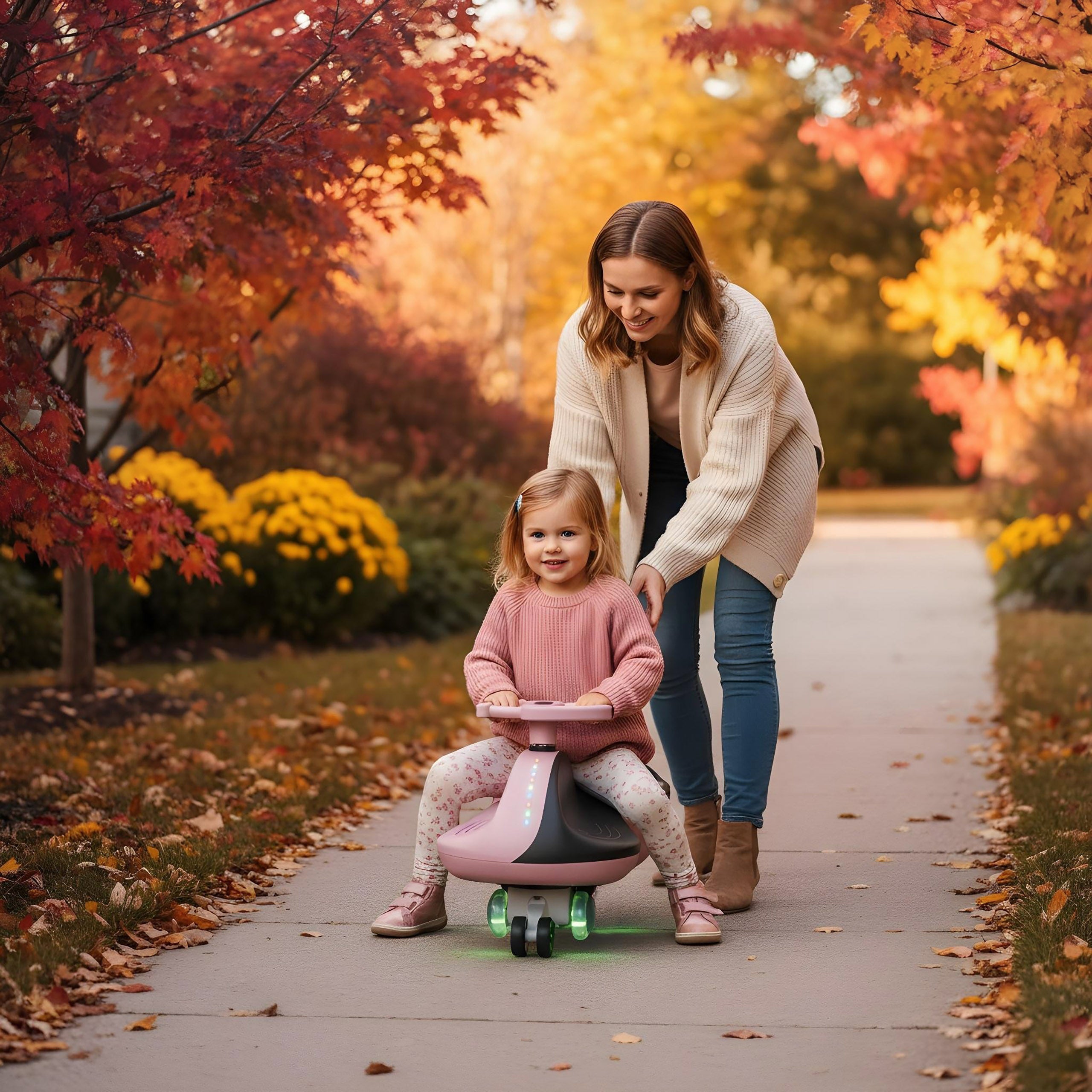 Cochecito infantil con luces LED: mucho más que un juguete