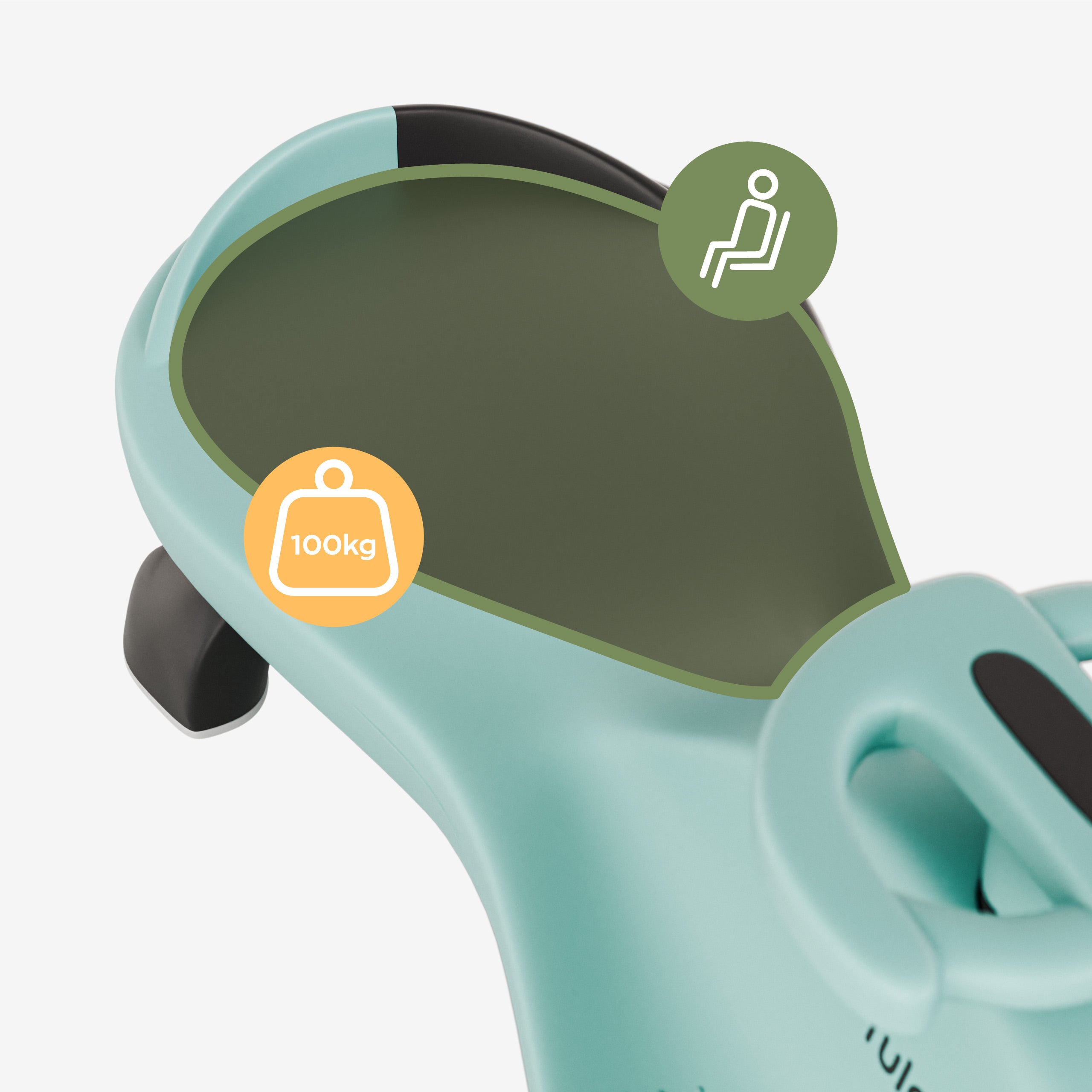 Asiento cómodo y ergonómico