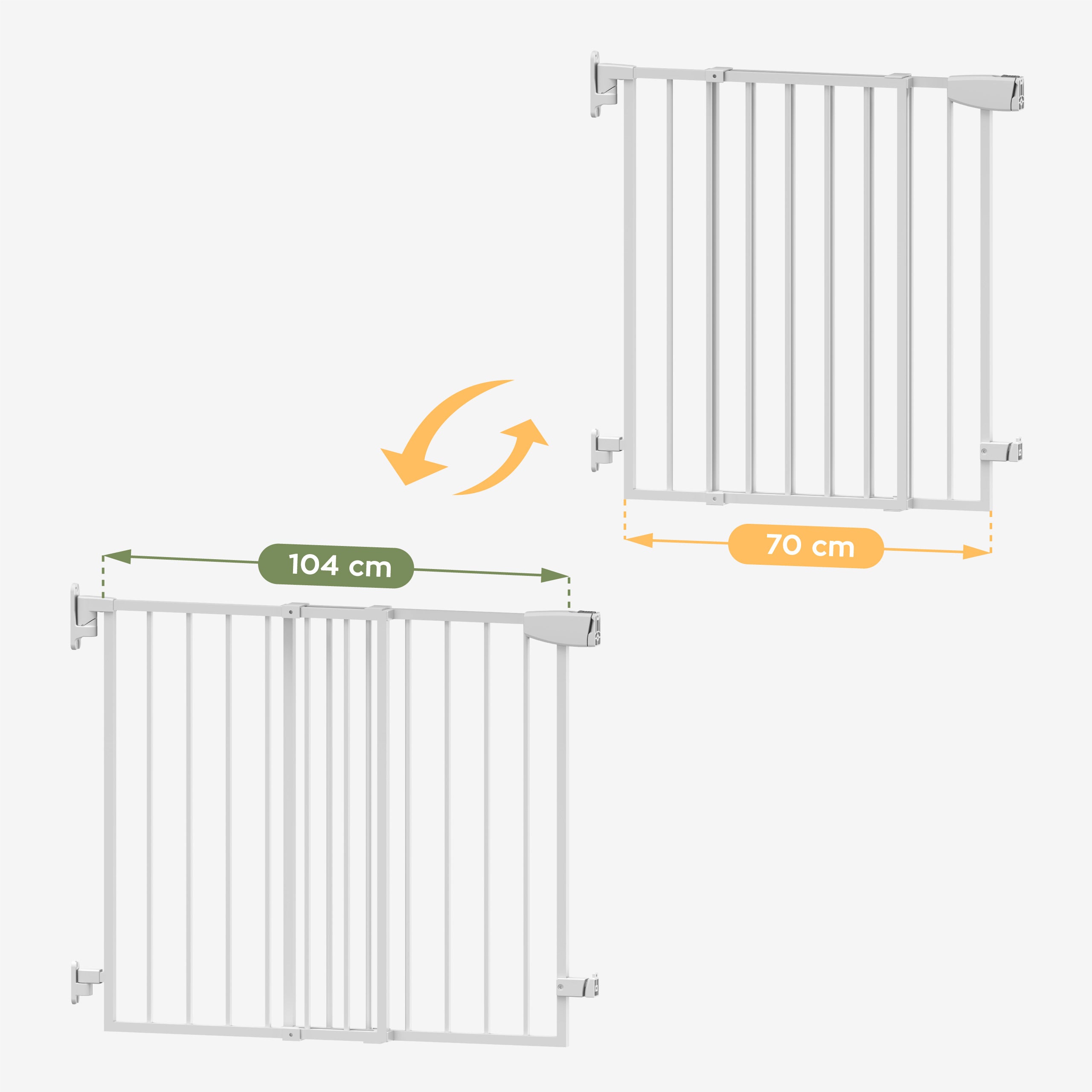 Ancho ajustable de 70 a 104 cm