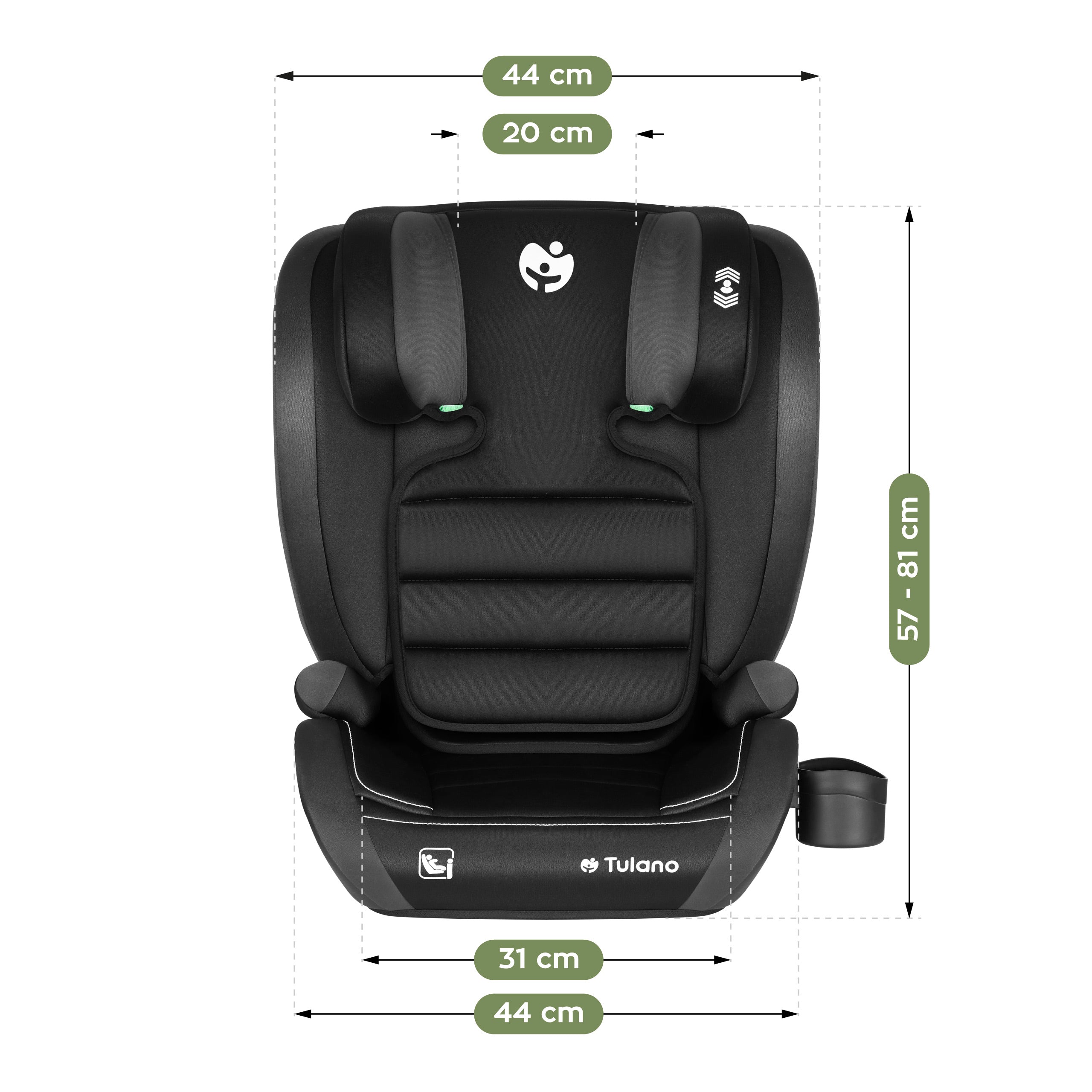 Silla de coche Tulano Joy 25 Negro-Gris 100-150 cm I-size