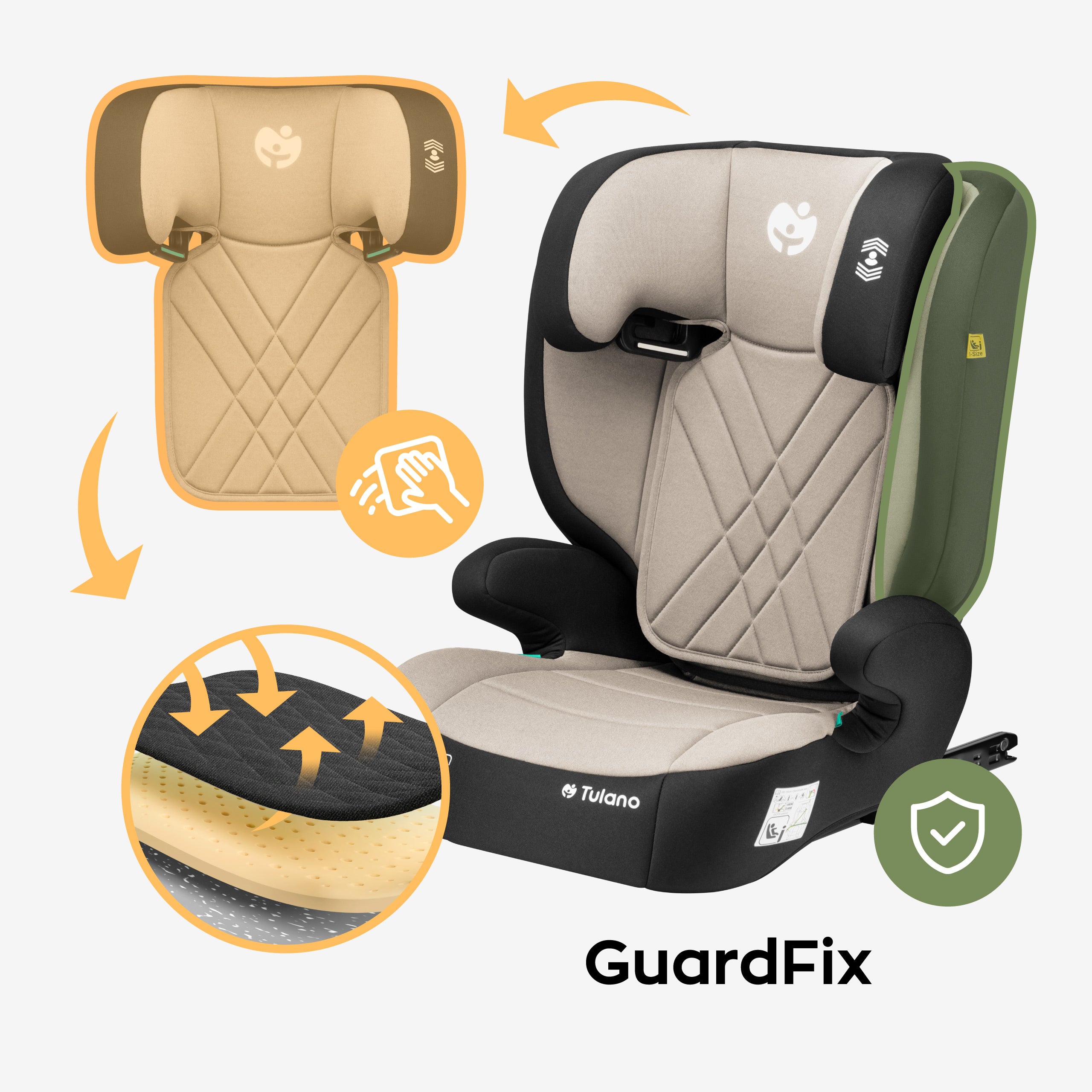 Silla de coche para niños 2 en 1, de 100 a 150 cm, Joy 45 Beige I-Size