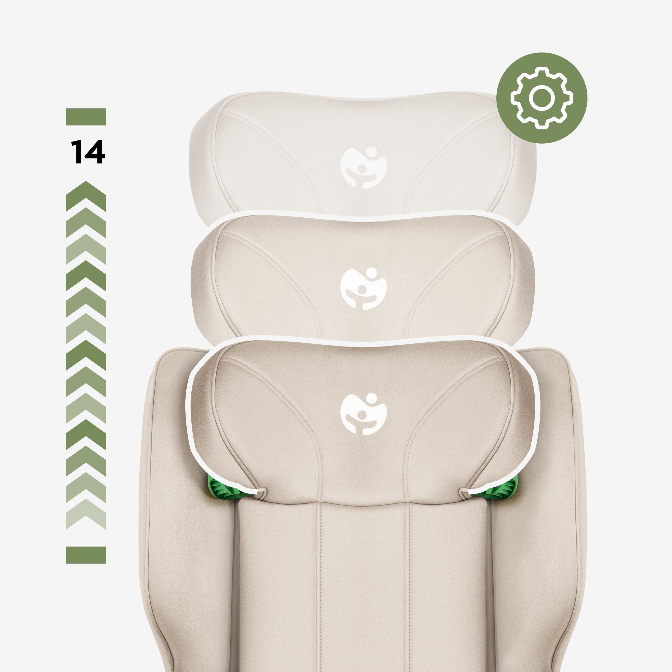 Silla de coche para niños de 100 a 150 cm Tulano Joy 55 Beige I-Size