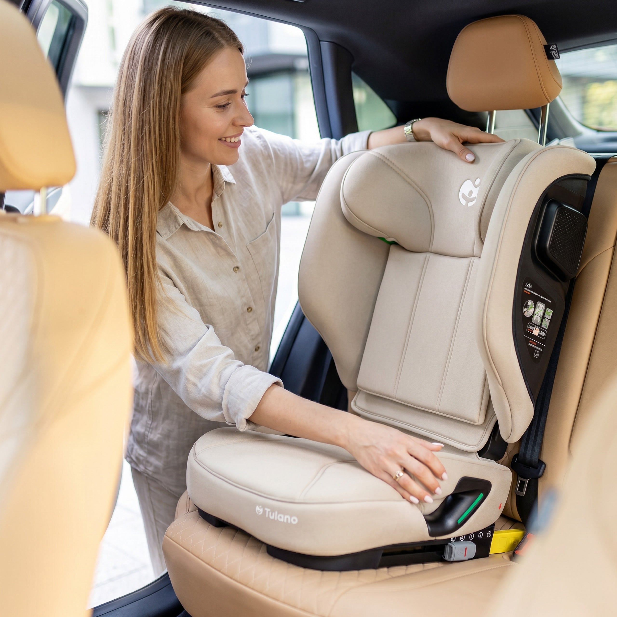 Silla de coche para niños de 100 a 150 cm Tulano Joy 55 Beige I-Size