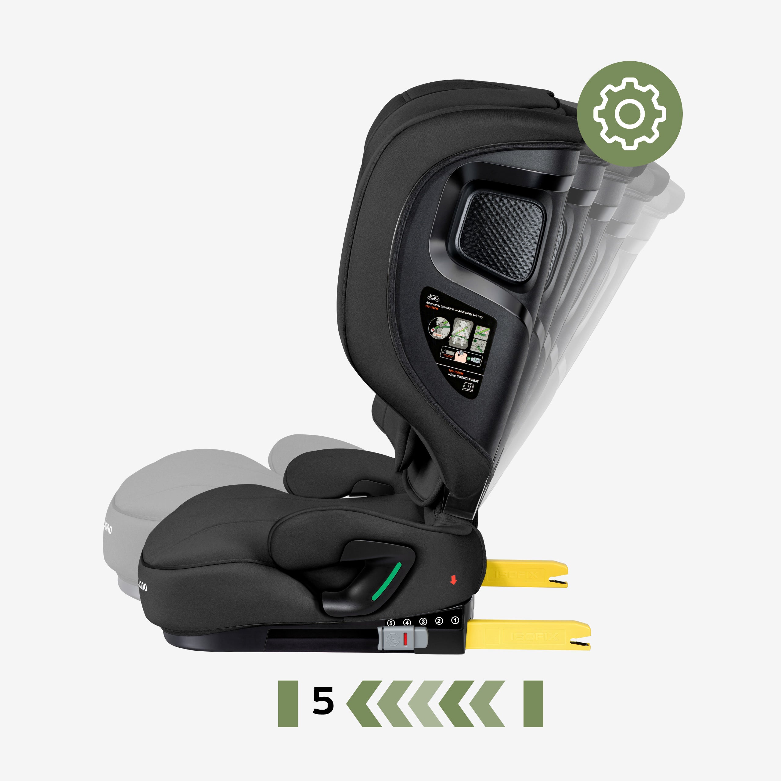 Silla de coche para niños de 100 a 150 cm Tulano Joy 55 Black I-Size