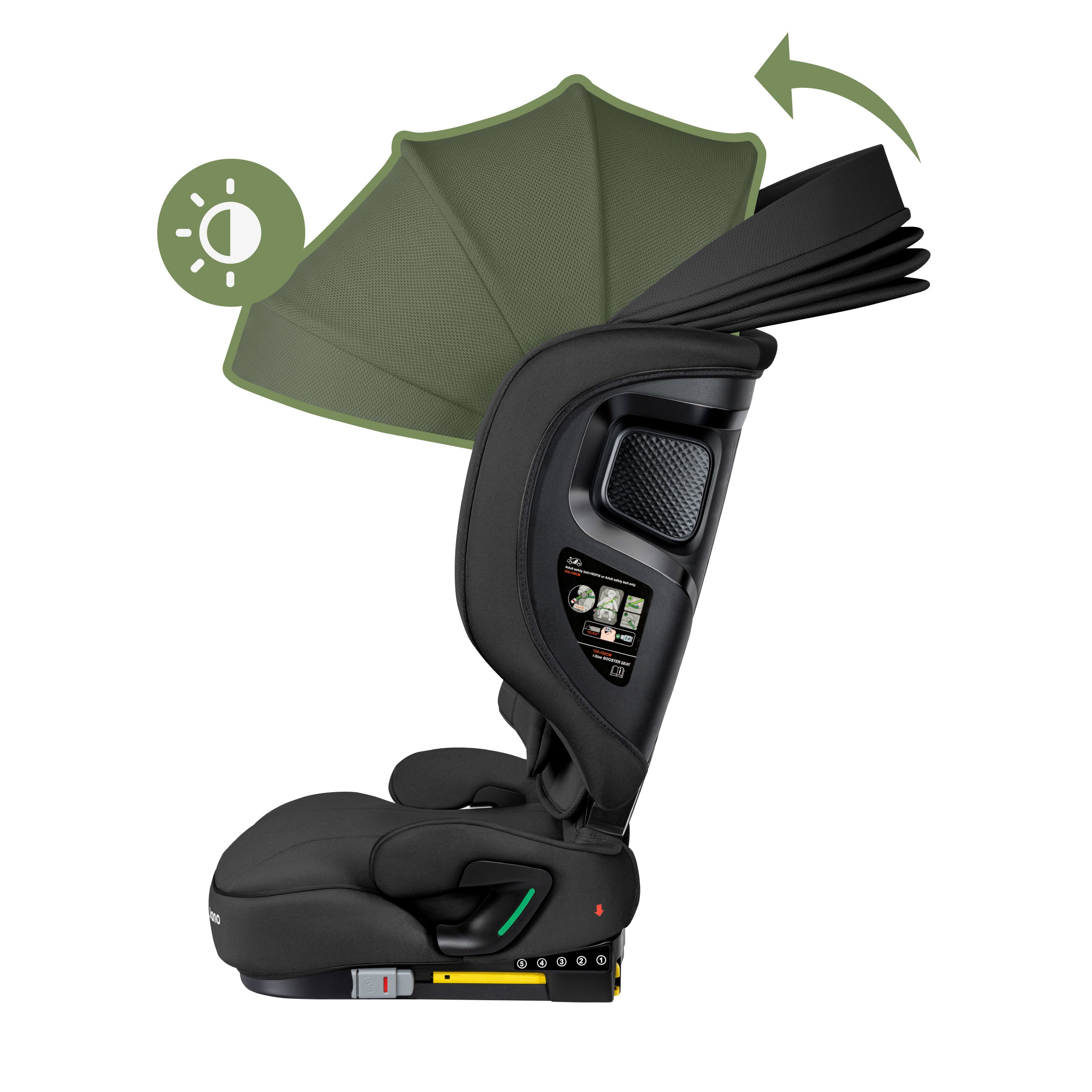 Silla de coche para niños de 100 a 150 cm Tulano Joy 55 Black I-Size