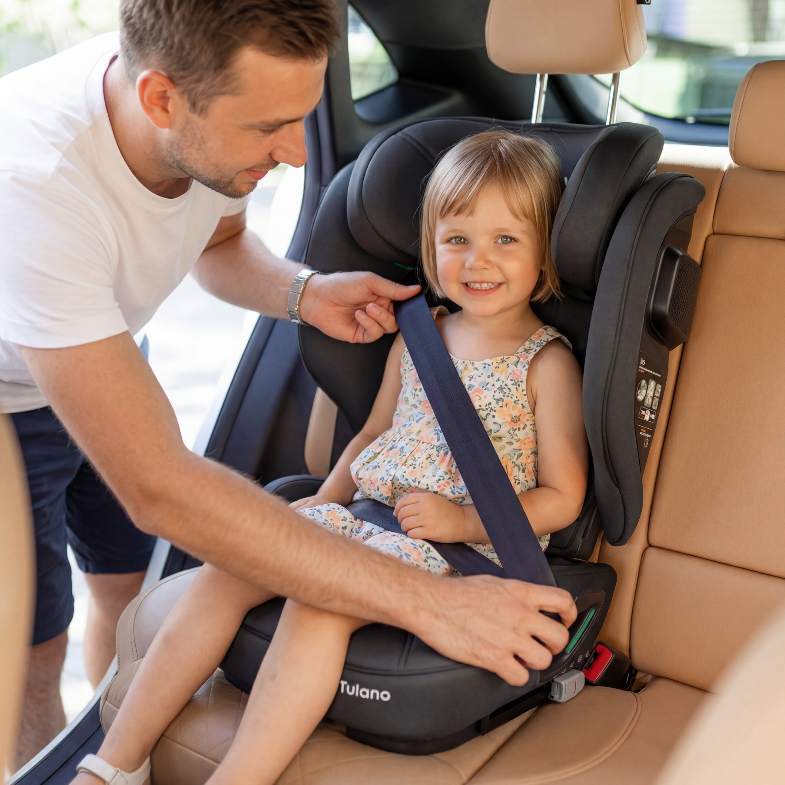 Silla de coche para niños de 100 a 150 cm Tulano Joy 55 Black I-Size
