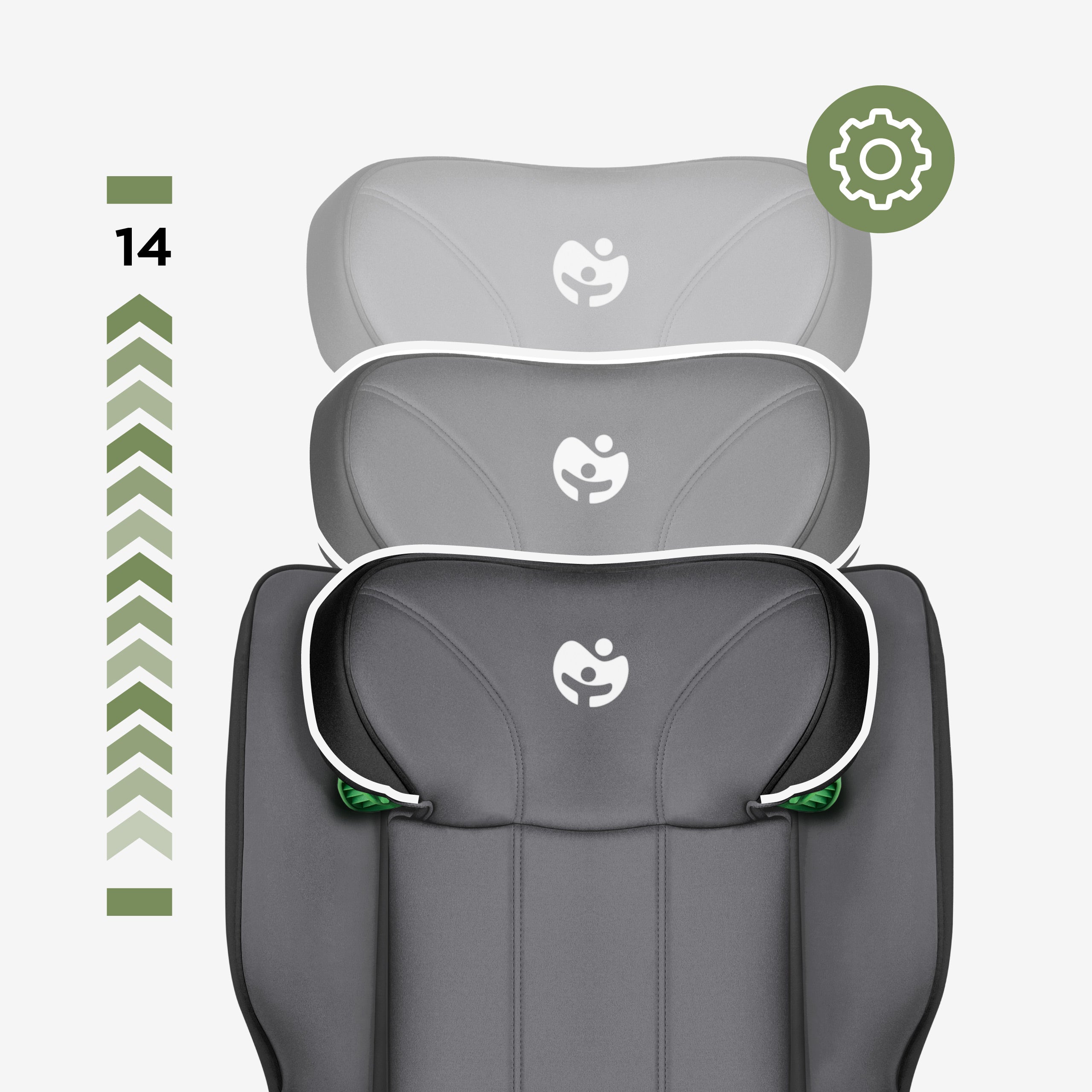Silla de coche para niños de 100 a 150 cm Tulano Joy 55 Black-Grey I-Size
