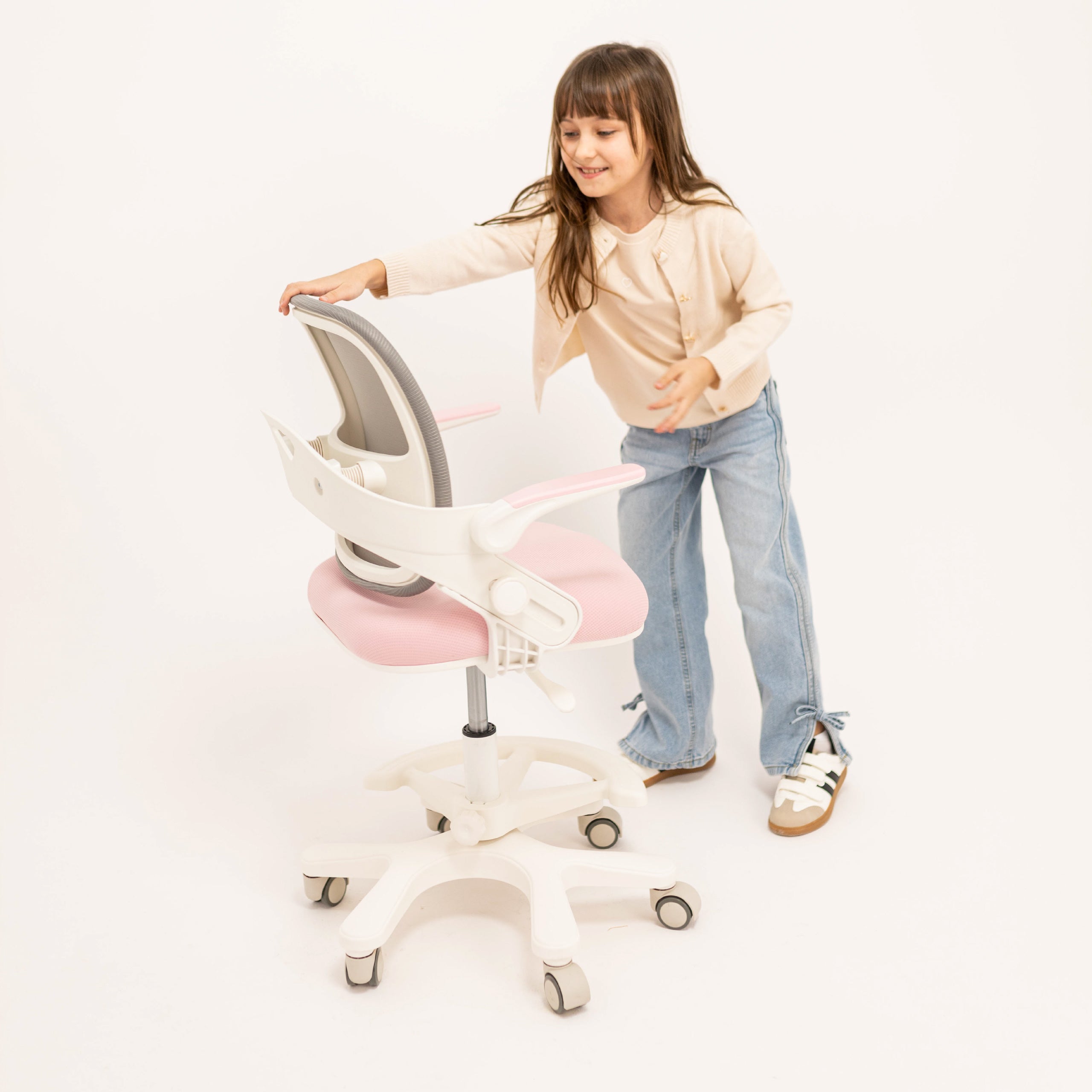 Sillón de escritorio para niños Mark Adler Junior 4.3 rosa-gris