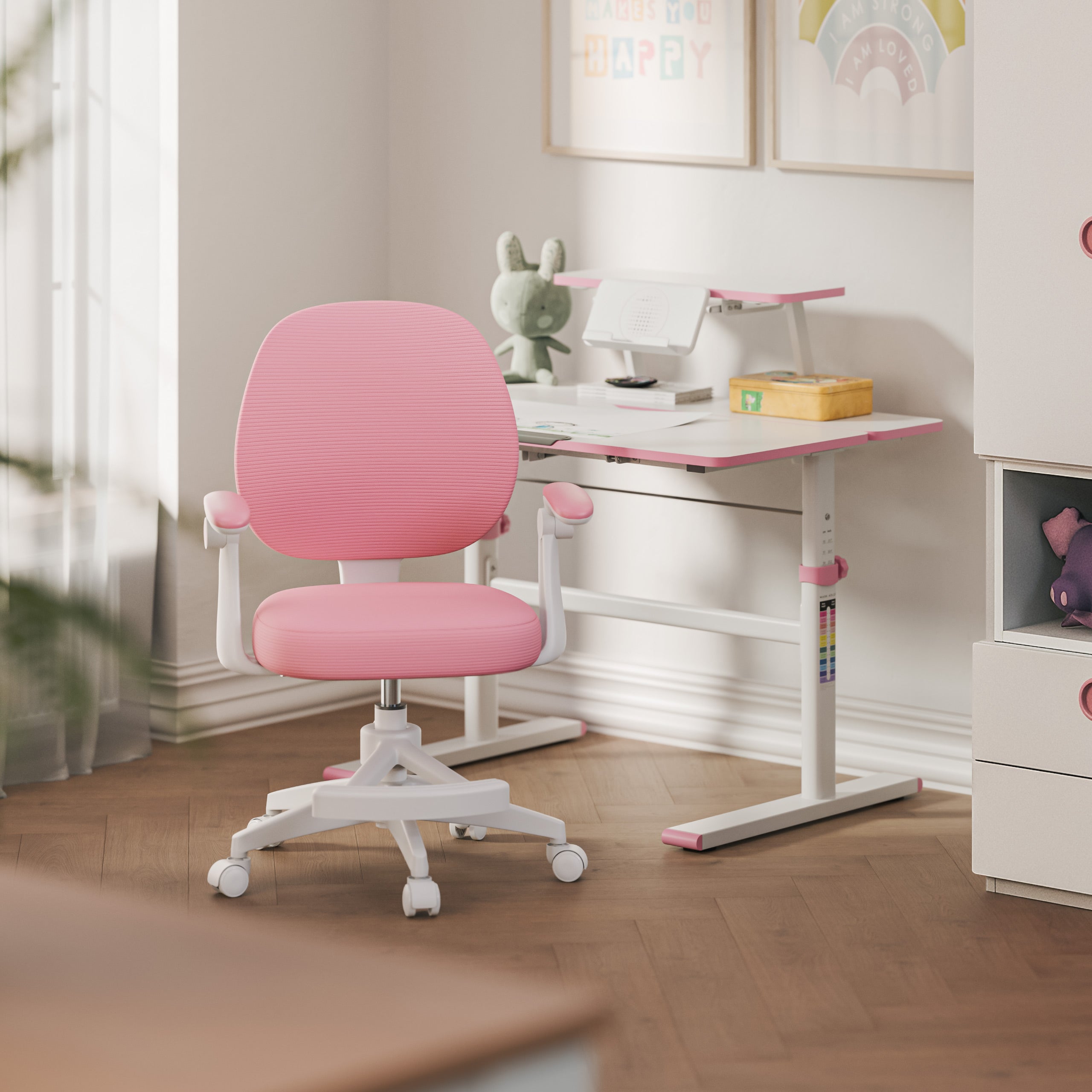 Sillón giratorio para niños Mark Adler Junior 3.1 Rosa
