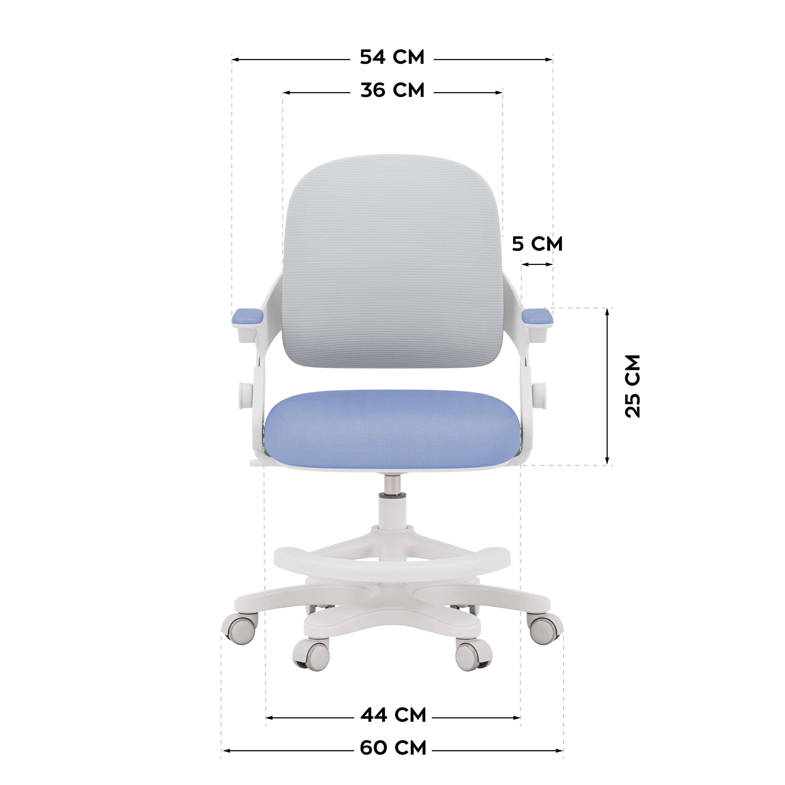 Sillón de escritorio para niños Mark Adler Junior 4.3 azul-gris