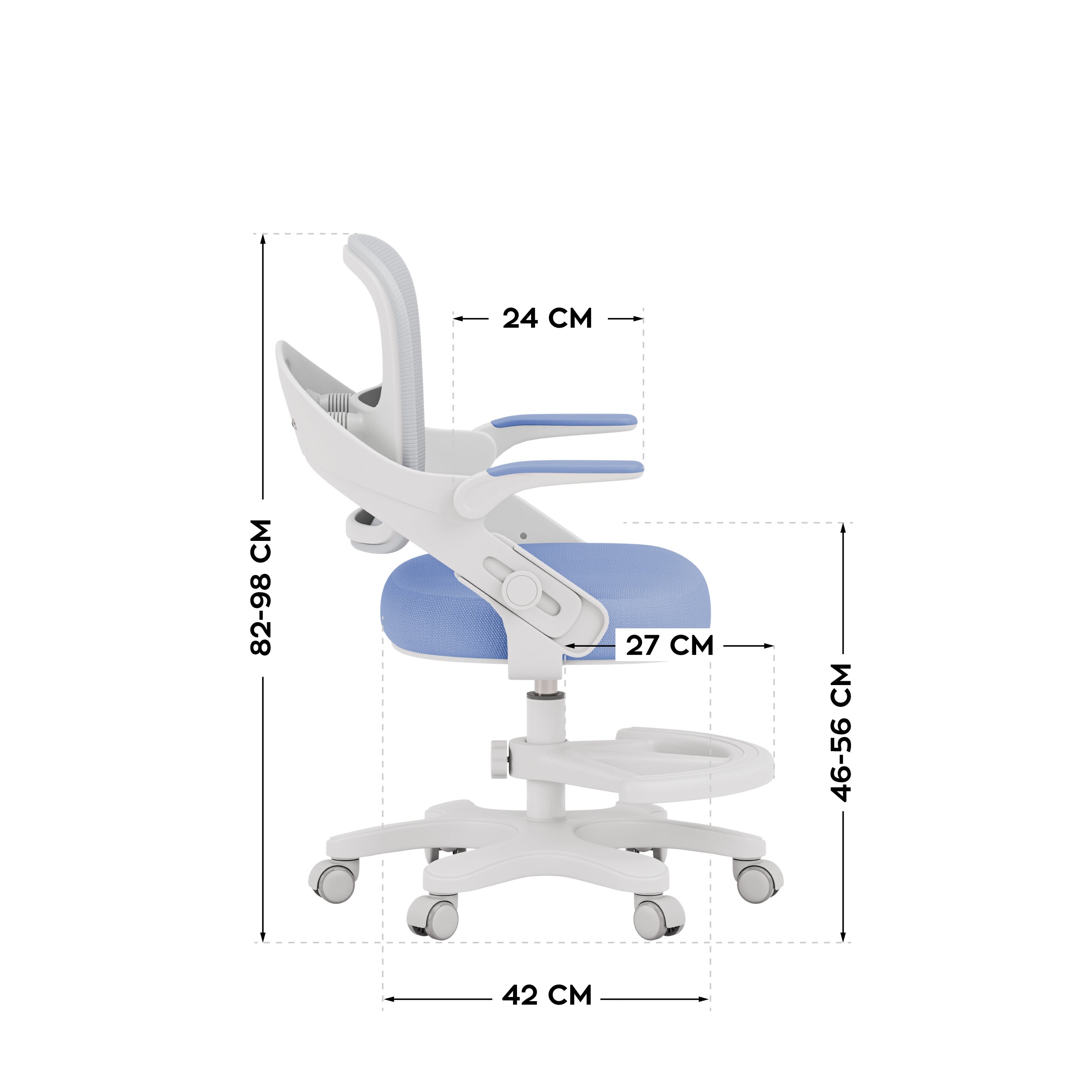Sillón de escritorio para niños Mark Adler Junior 4.3 azul-gris