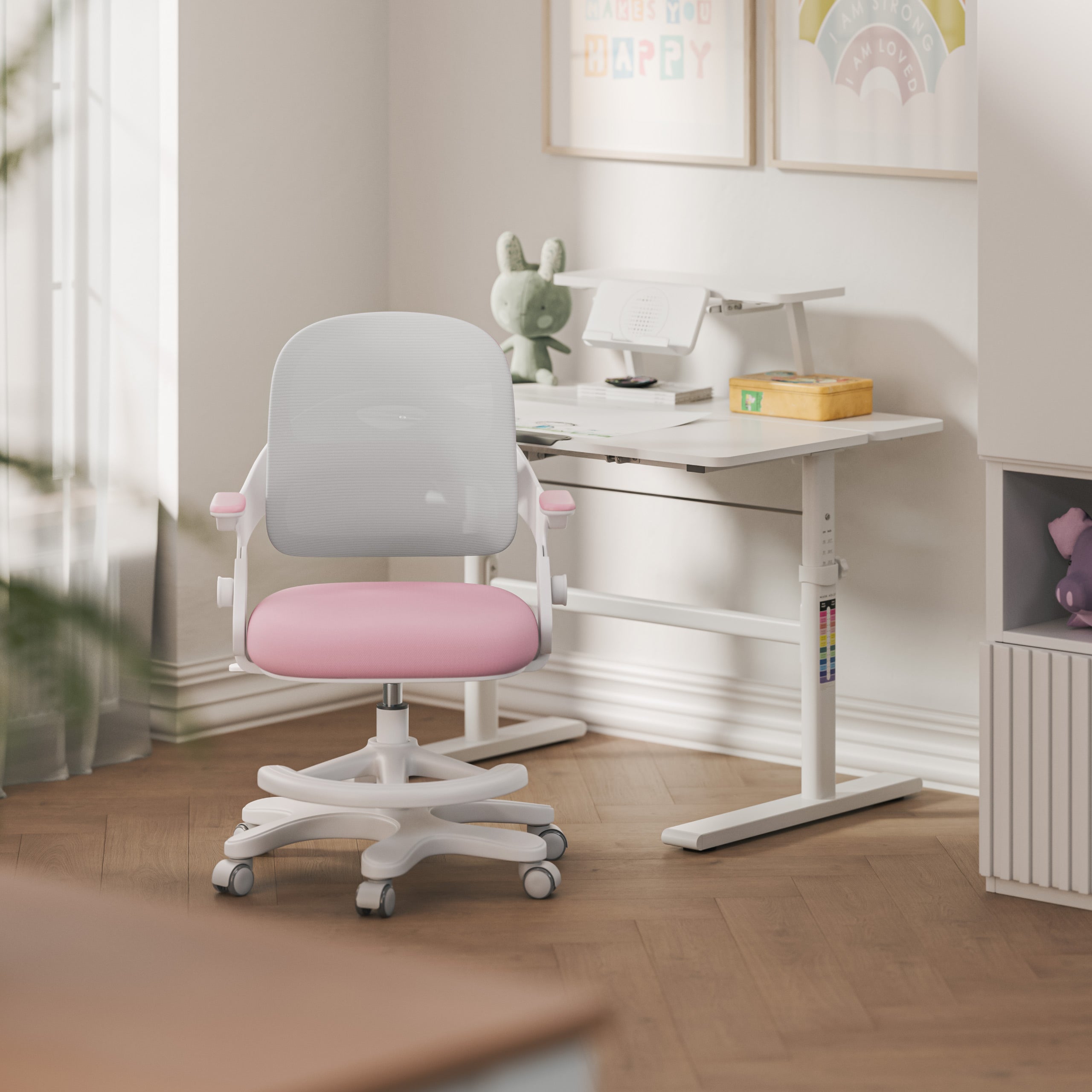OUTLET Silla de escritorio para niños Mark Adler Junior 4.3 Rosa-gris