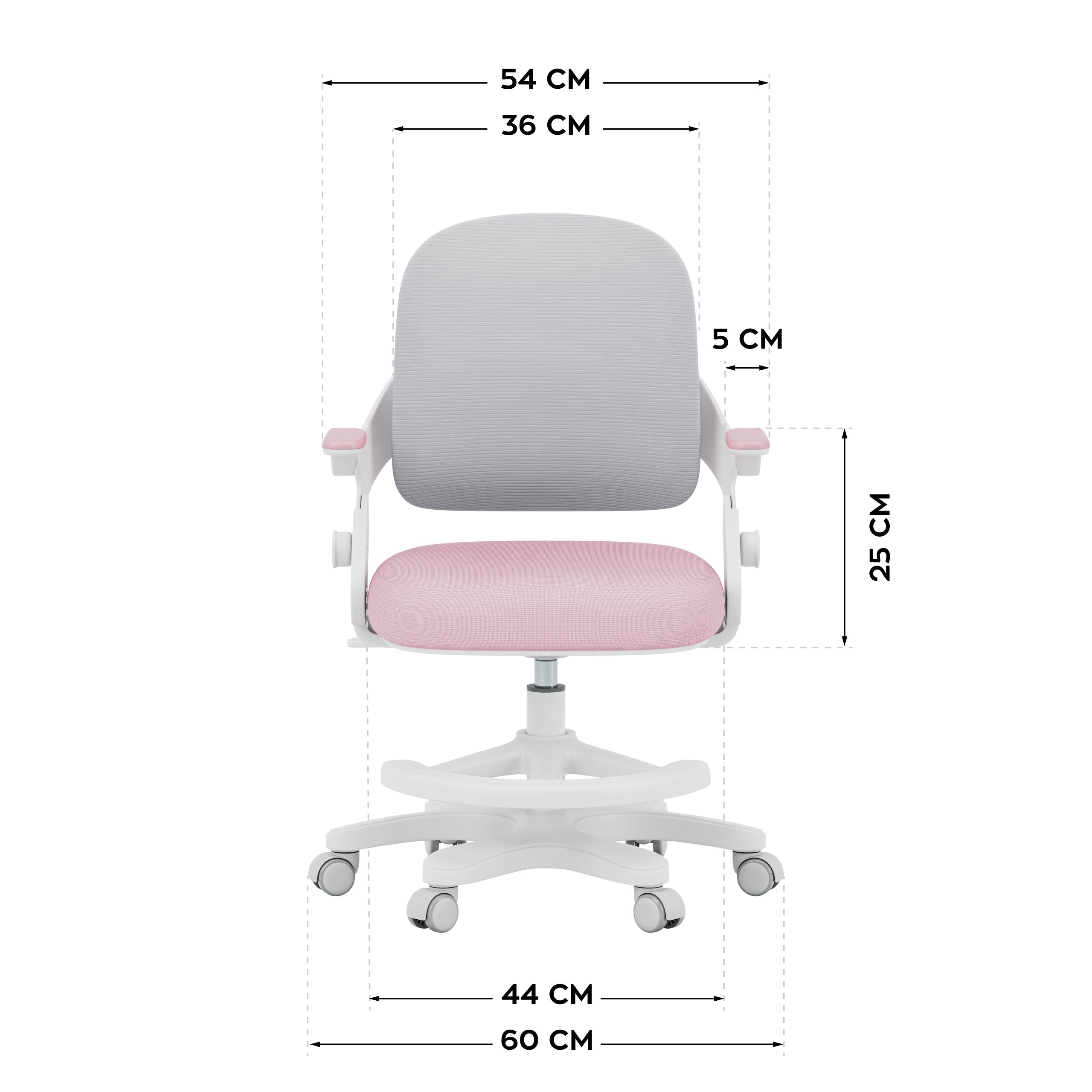 Sillón de escritorio para niños Mark Adler Junior 4.3 rosa-gris