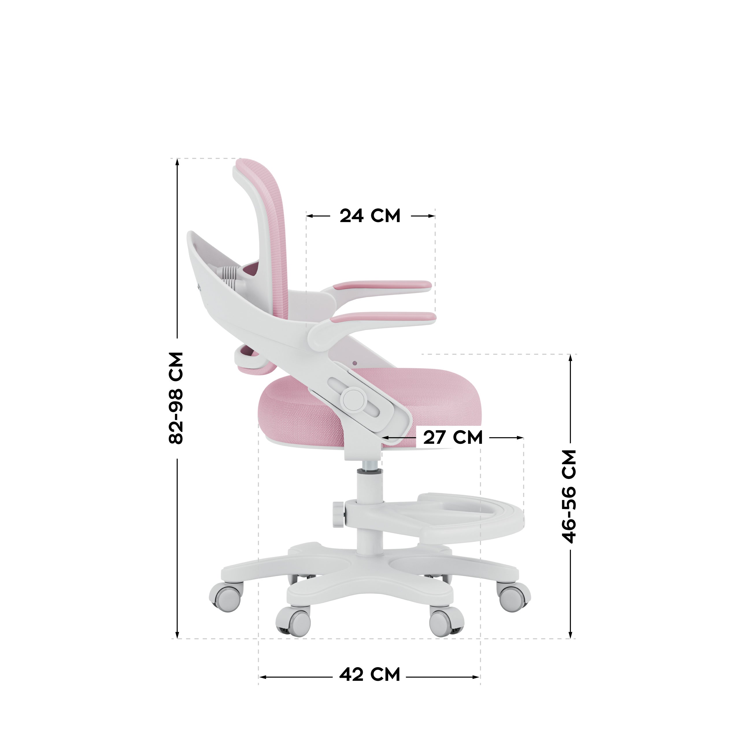 Sillón de escritorio para niños Mark Adler Junior 4.3 Rosa
