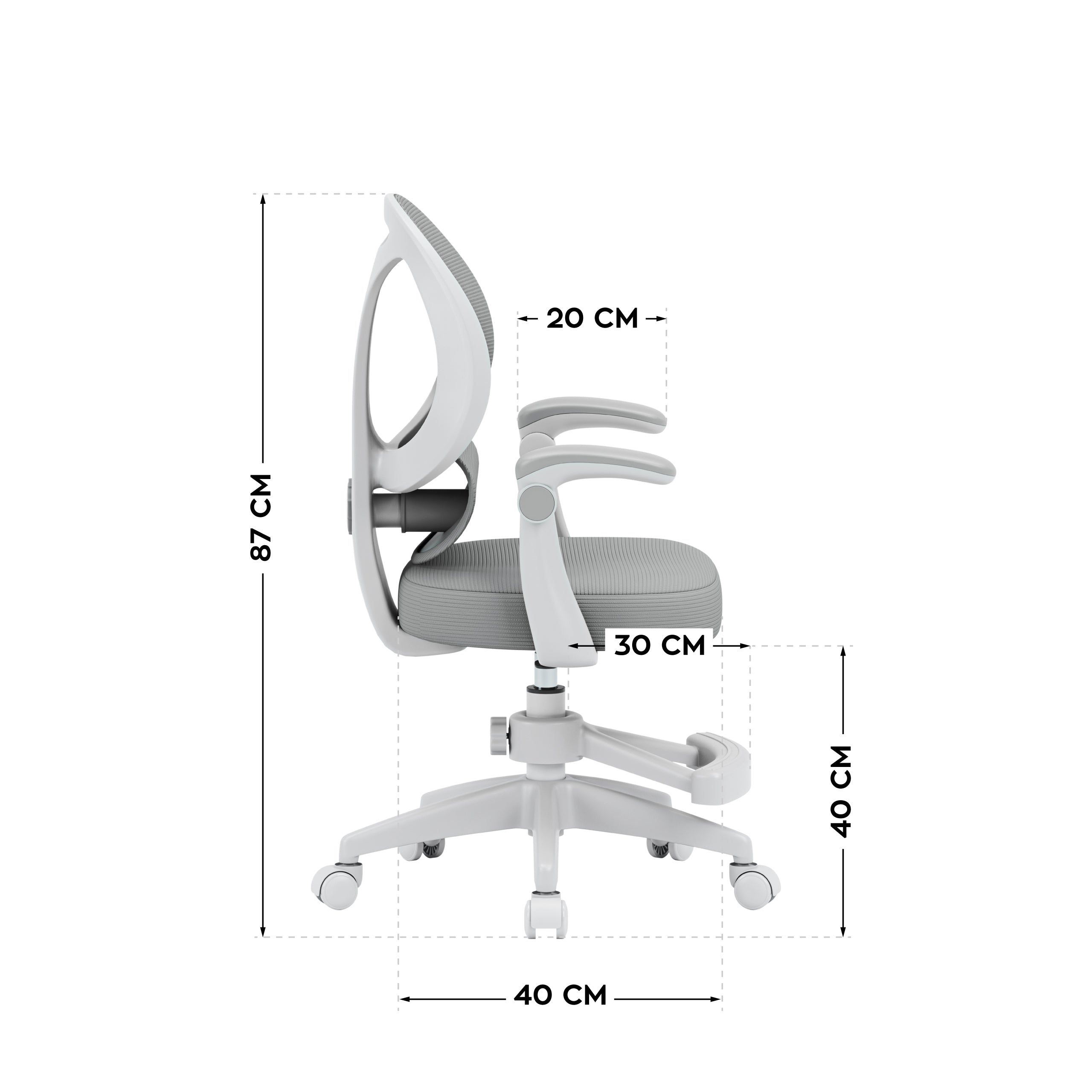 Sillón ajustable para niños Mark Adler Junior 4.5 Grey