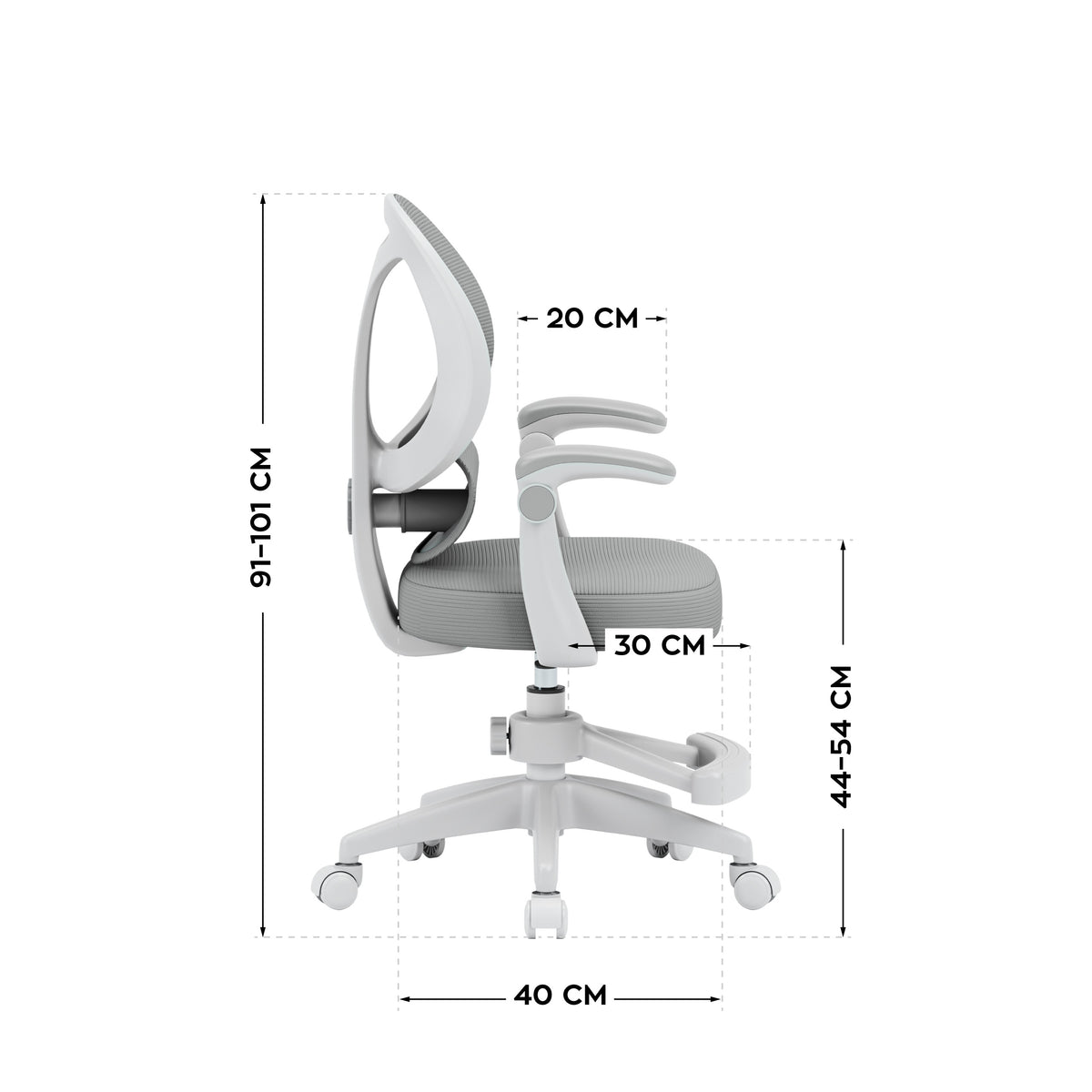 Sillón ajustable para niños Mark Adler Junior 4.5 Grey