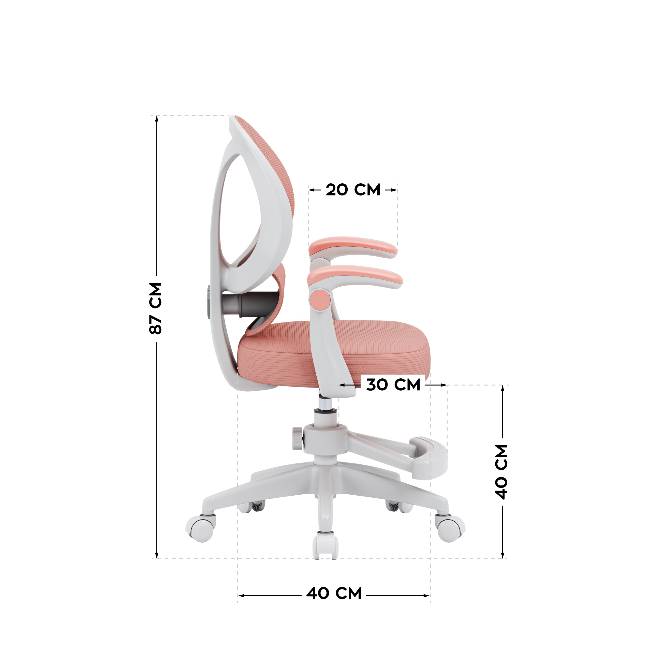 Sillón ajustable para niños Mark Adler Junior 4.5 Rosa