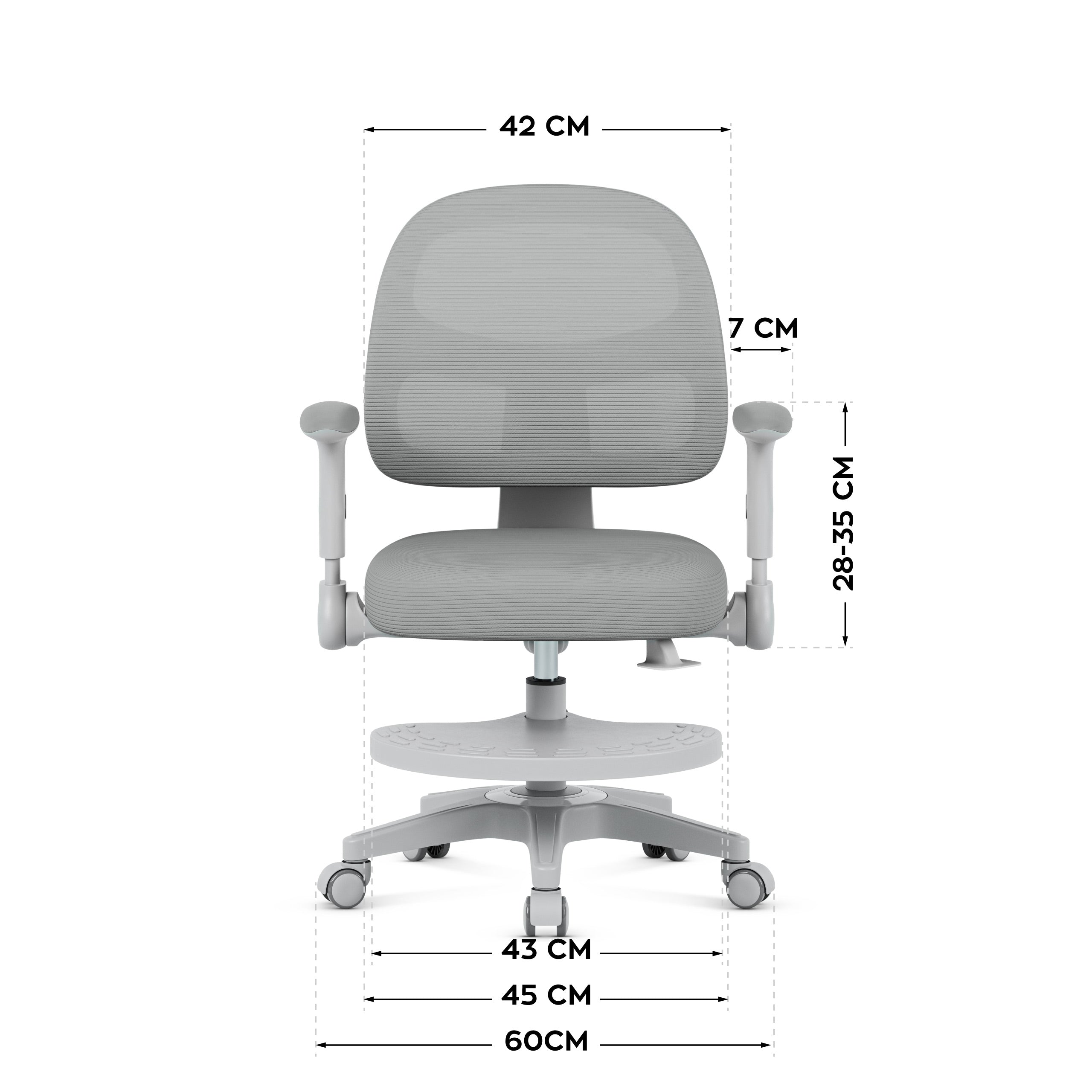 Sillón ajustable para niños Mark Adler Junior 5.0 Grey