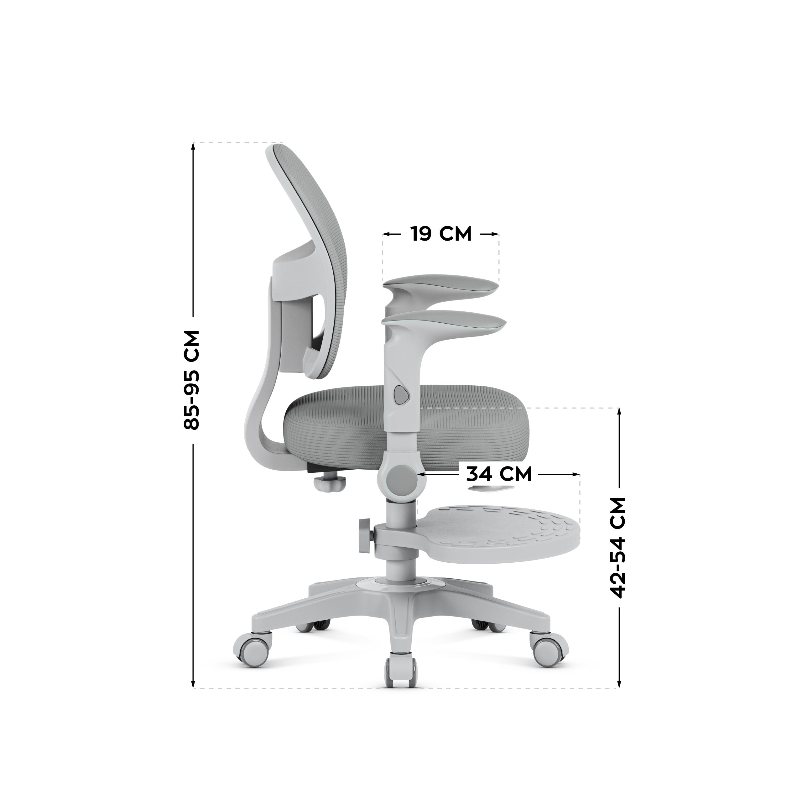 Sillón ajustable para niños Mark Adler Junior 5.0 Grey