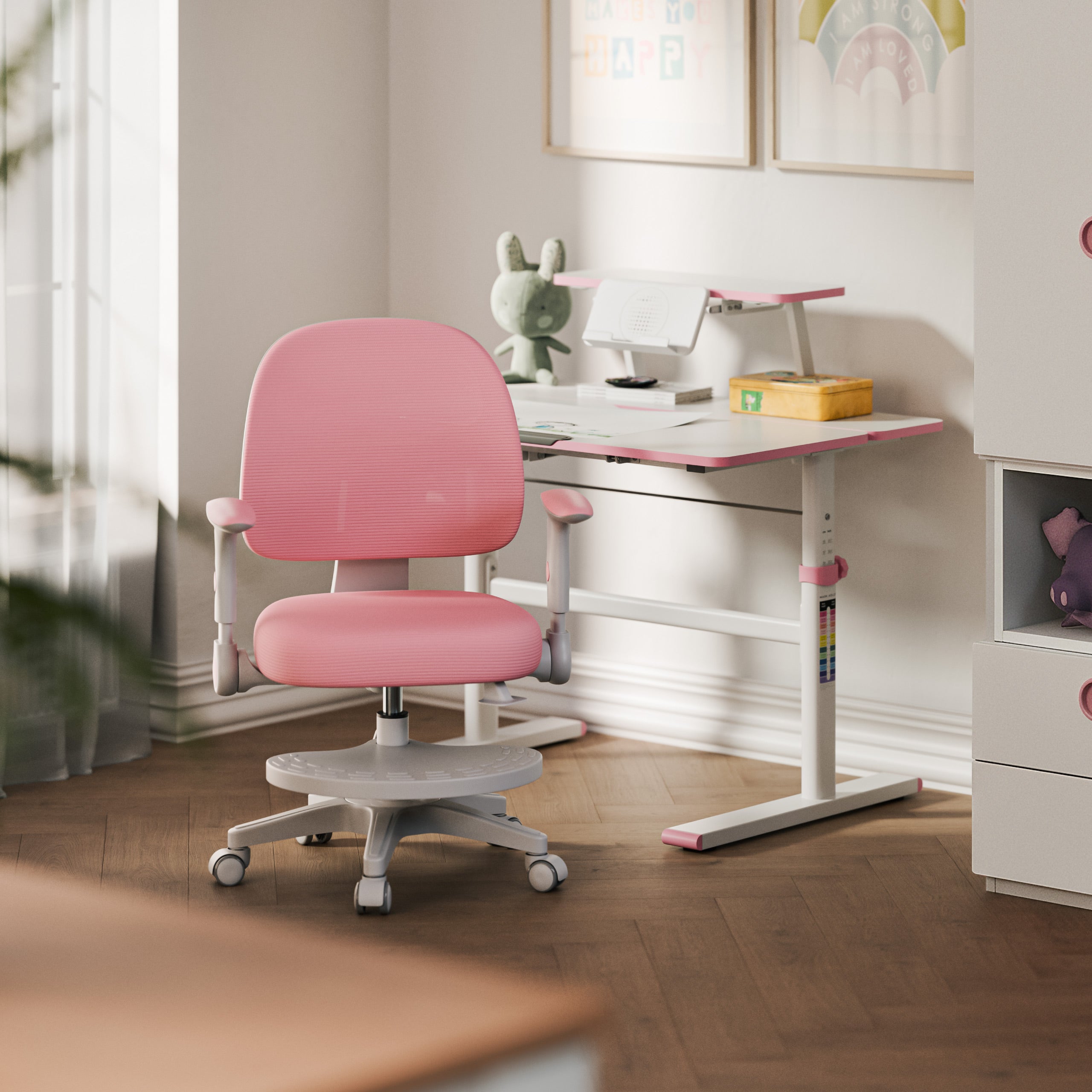 Sillón ajustable para niños Mark Adler Junior 5.0 Rosa