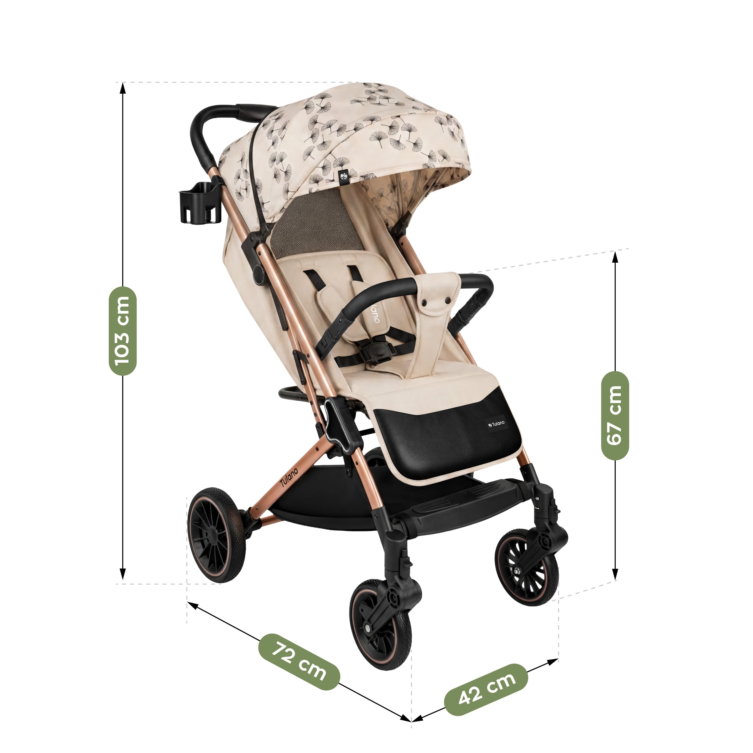 Cochecito Tulano Lagos 35 Beige Gold