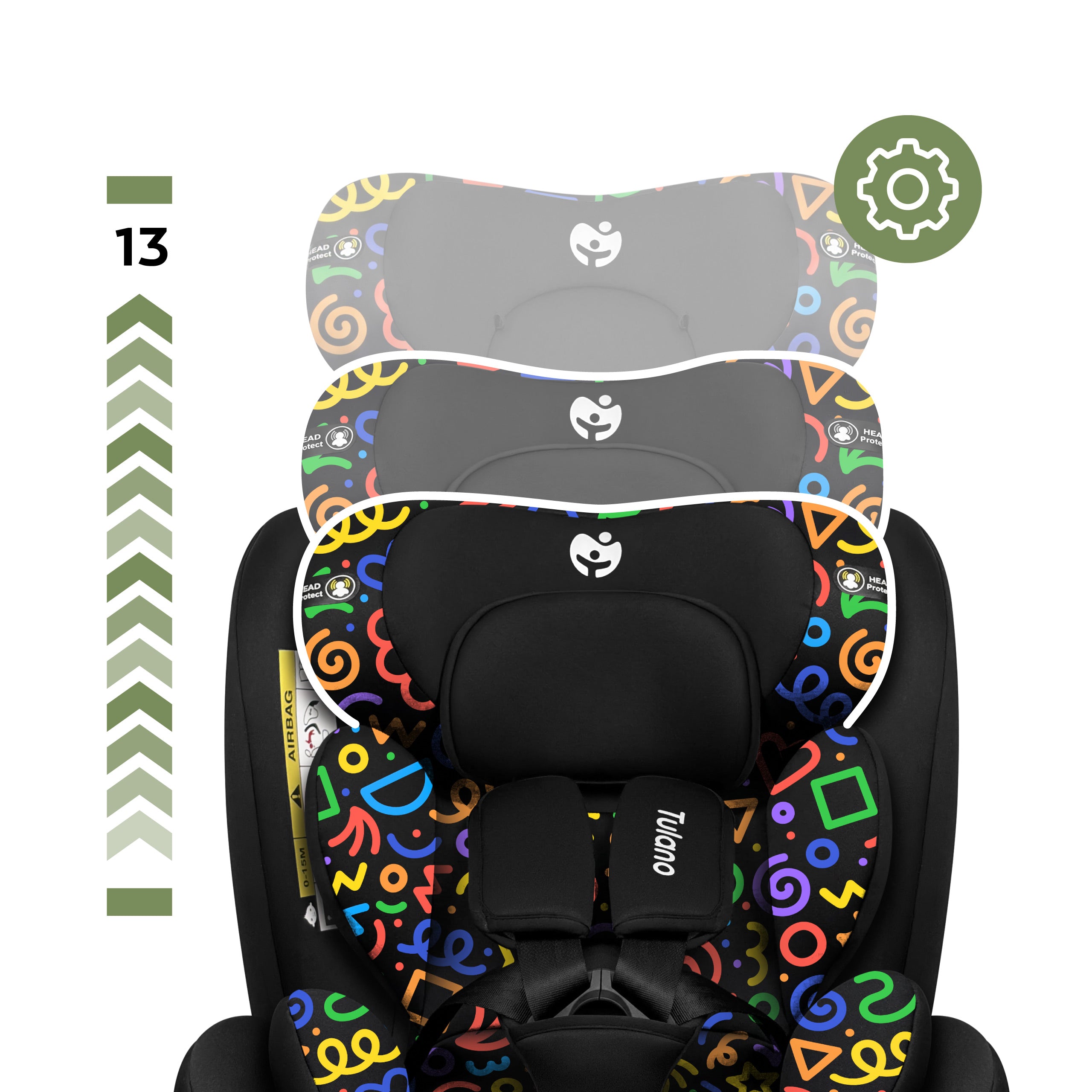 Silla de coche para niños Tulano Loom 15 Black Loco