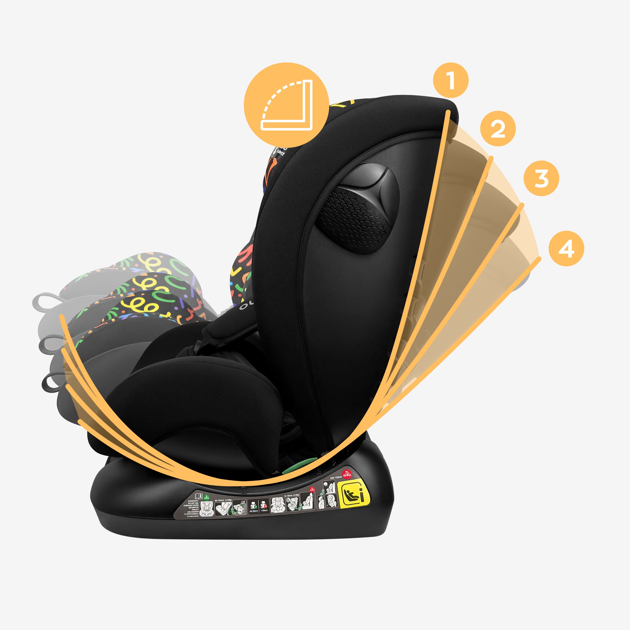 Silla de coche para niños Tulano Loom 15 Black Loco