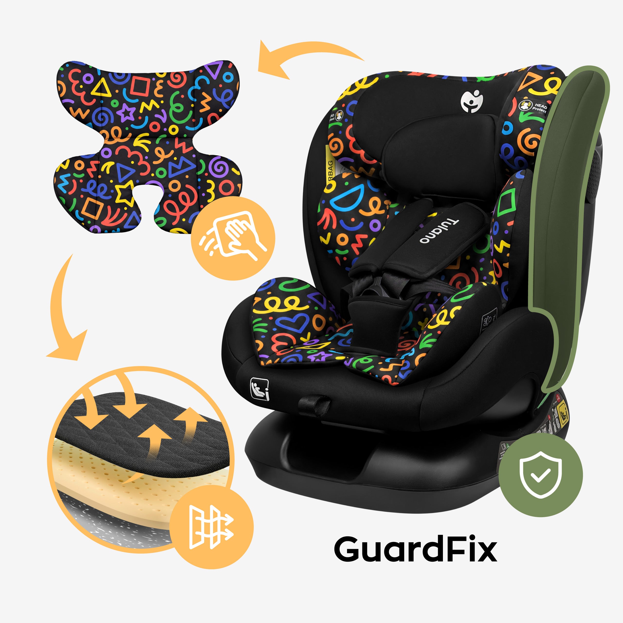 Silla de coche para niños Tulano Loom 15 Black Loco