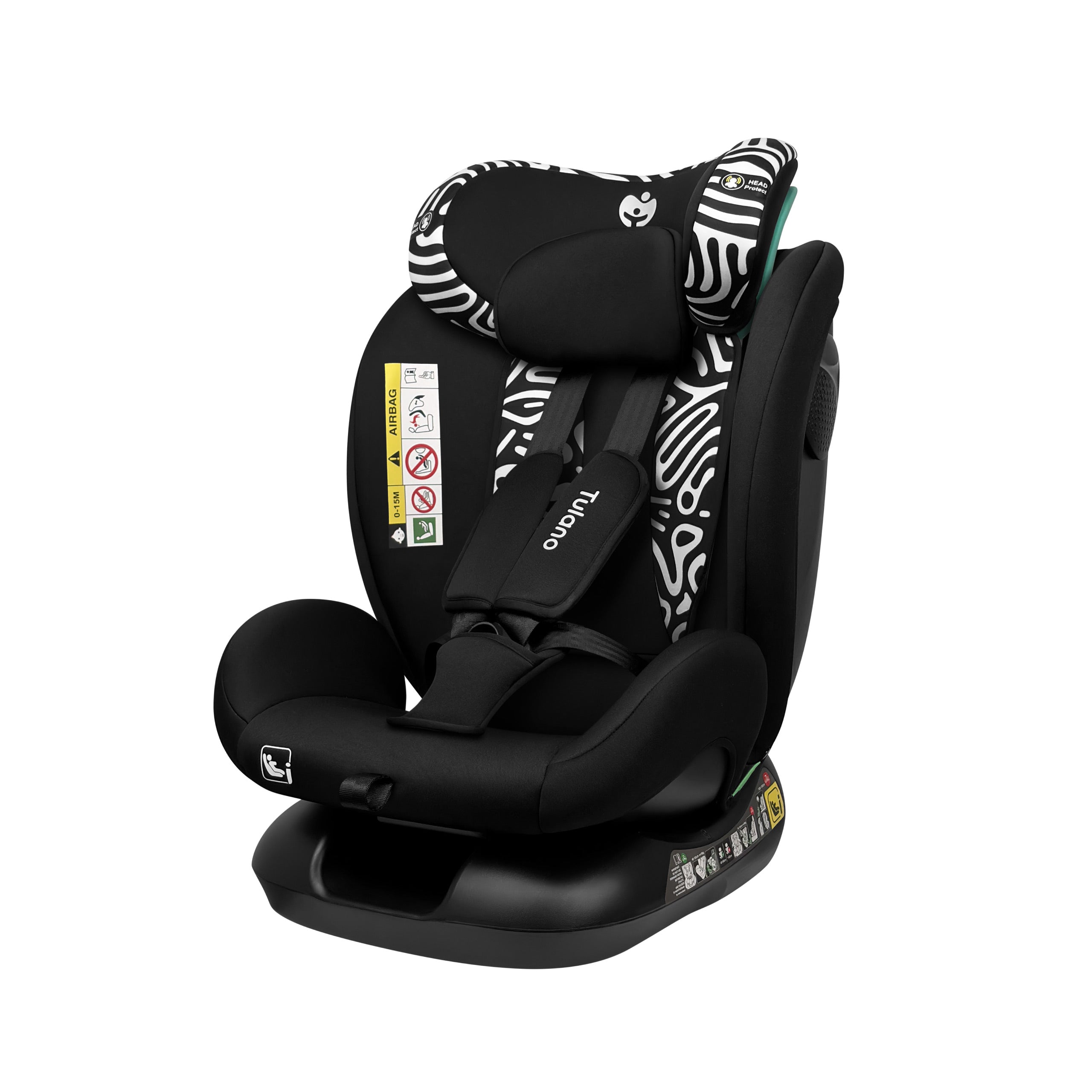 Silla de coche para niños Tulano Loom 15 Black Mono