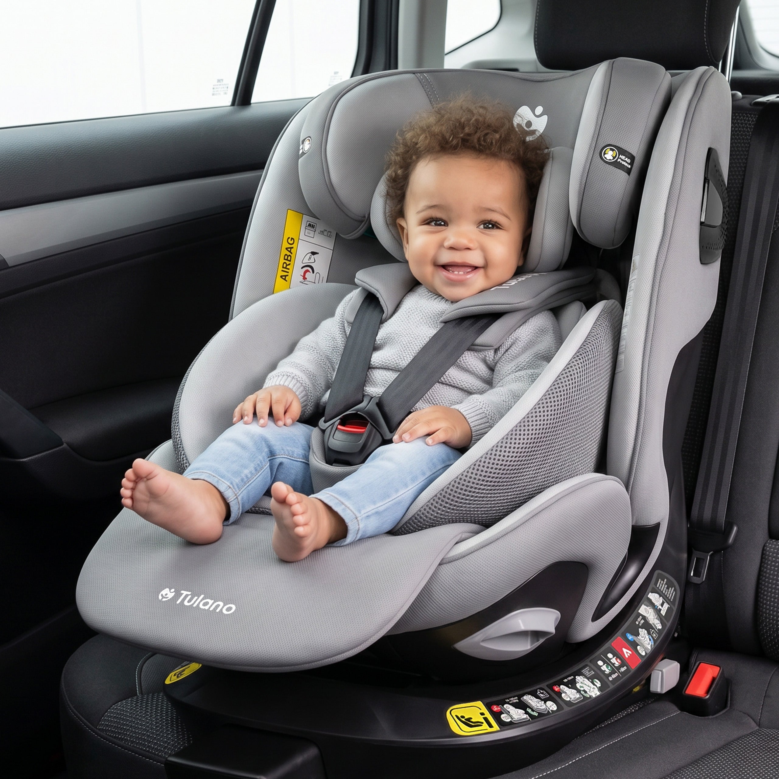 Silla de coche 40-150 cm Tuano Loom 45 Grey I-Size