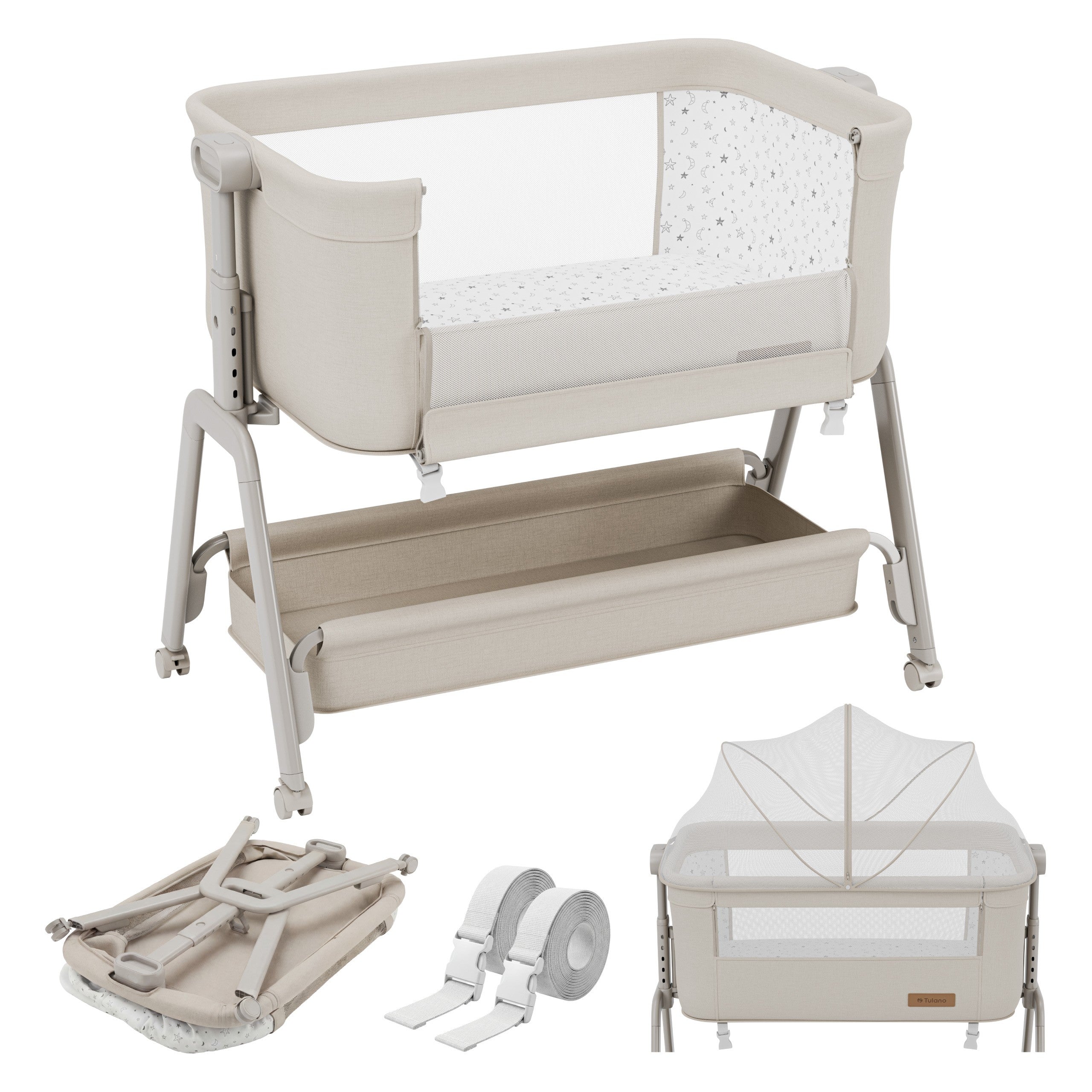 Cuna auxiliar 3 en 1 Tulano Dream 50 Beige