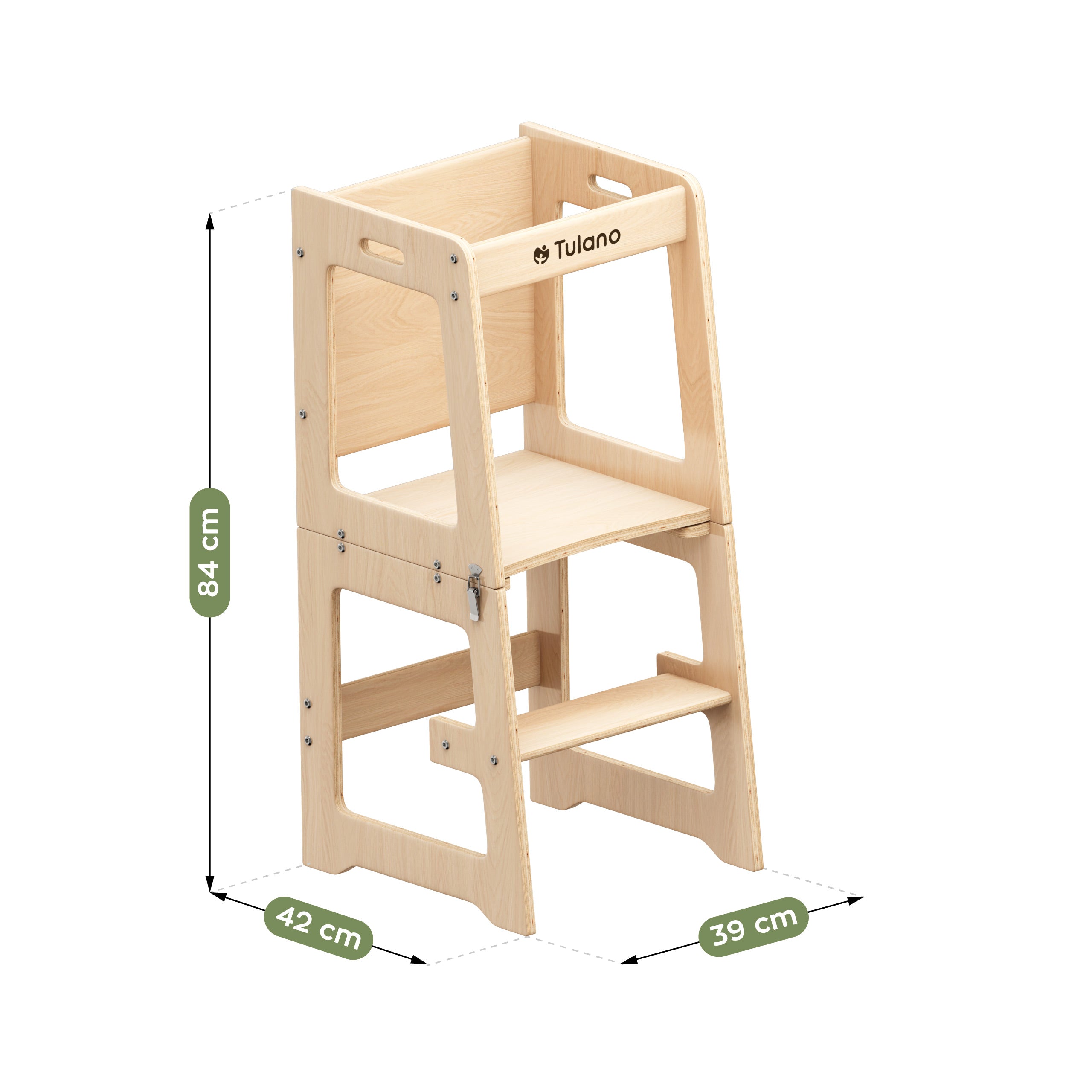 Mueble auxiliar de cocina con función de mesita Tulano Mooby 35 Natural