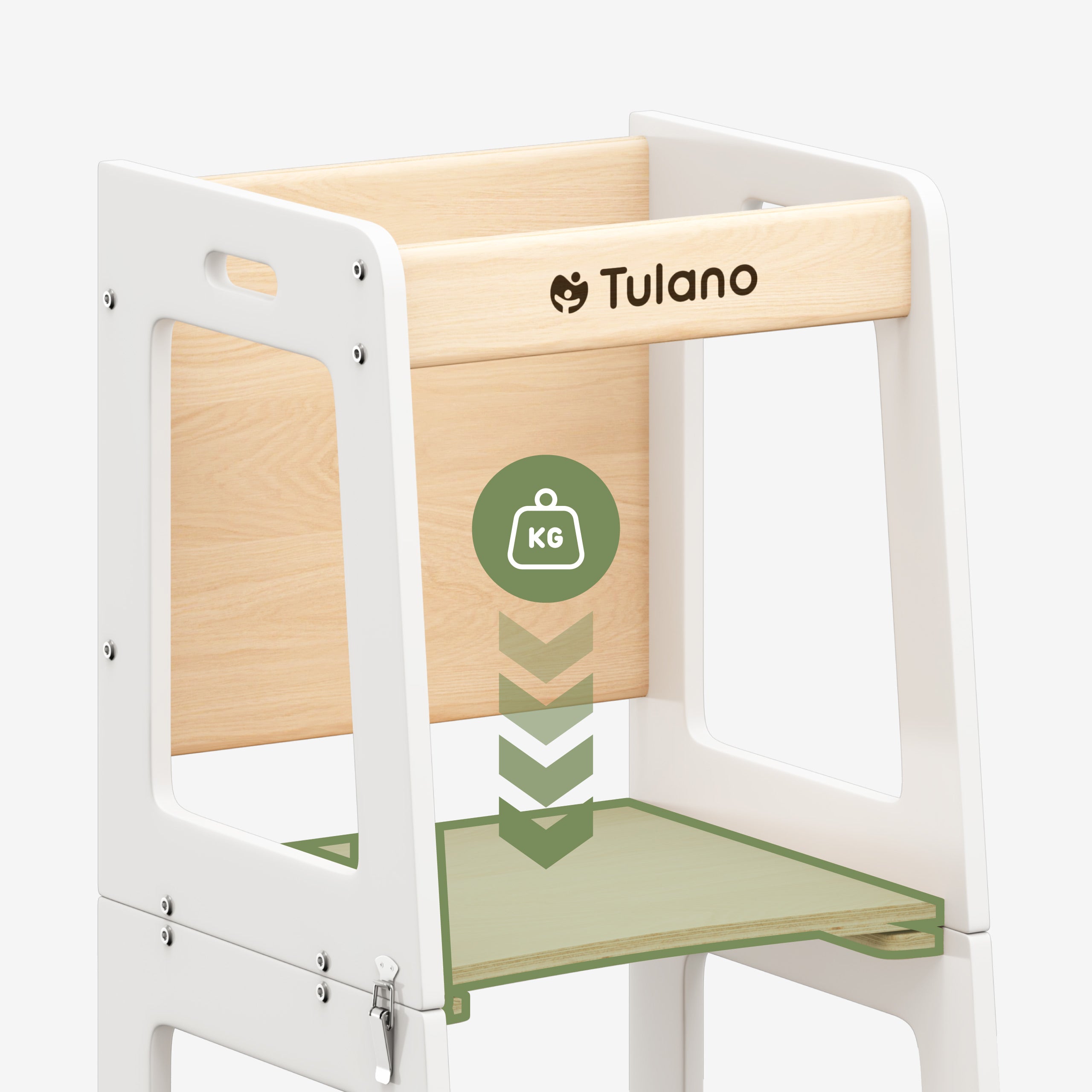 Ayudante de cocina para niños 3 en 1 Tulano Mooby 35 Blanco-Natural
