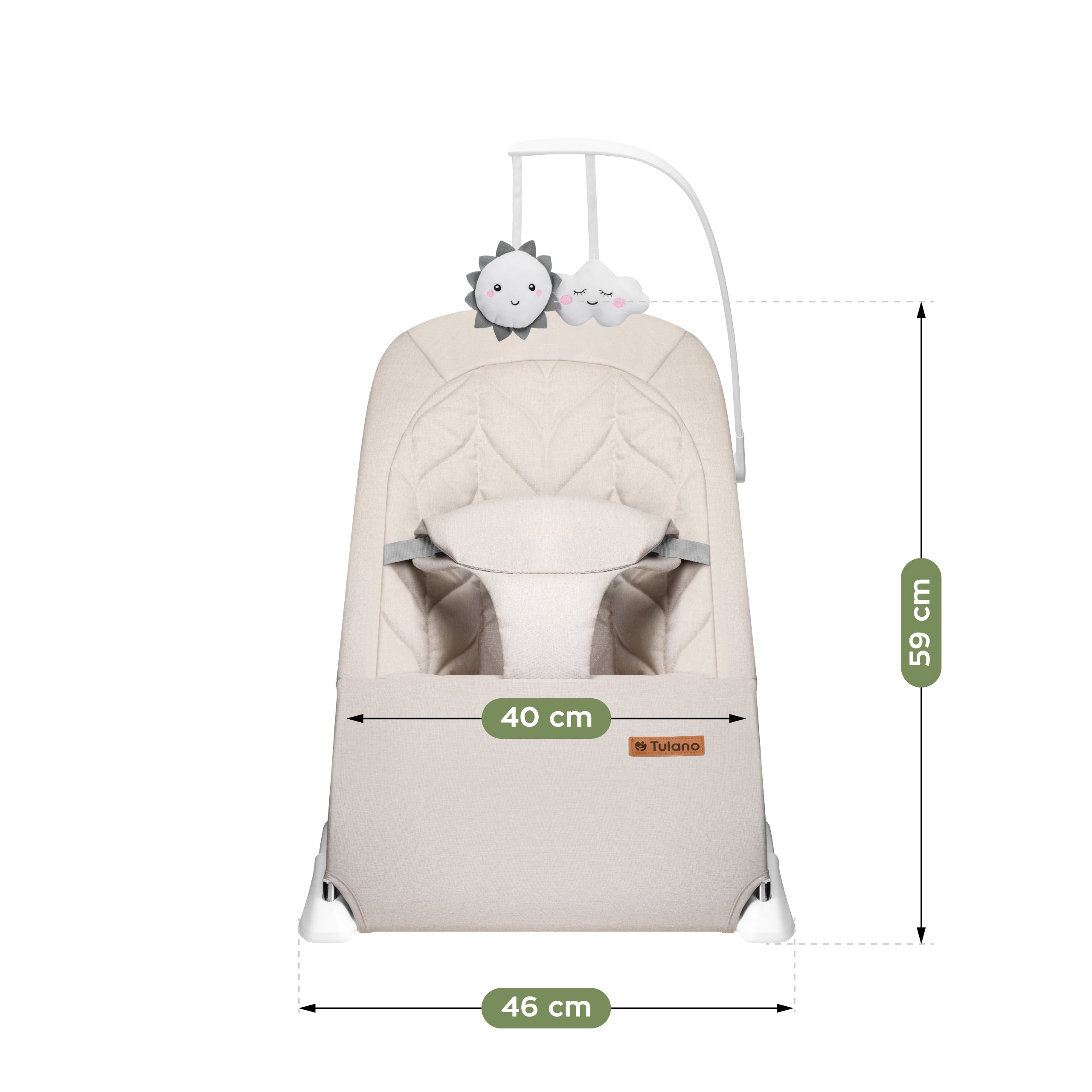 Silla balancín para bebé Moon 10 Beige