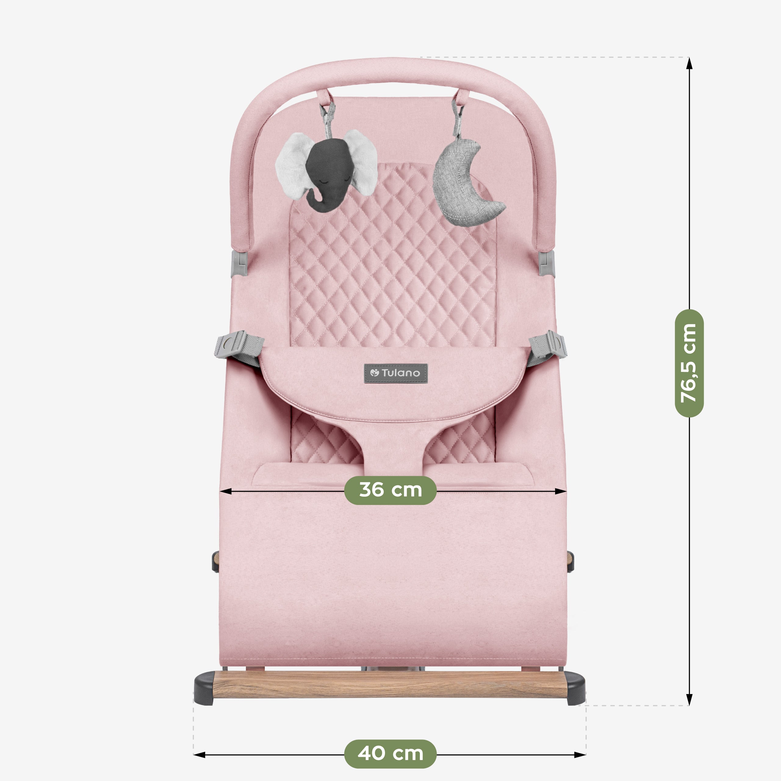 Silla balancín rosa Tulano Moon 30 Pink