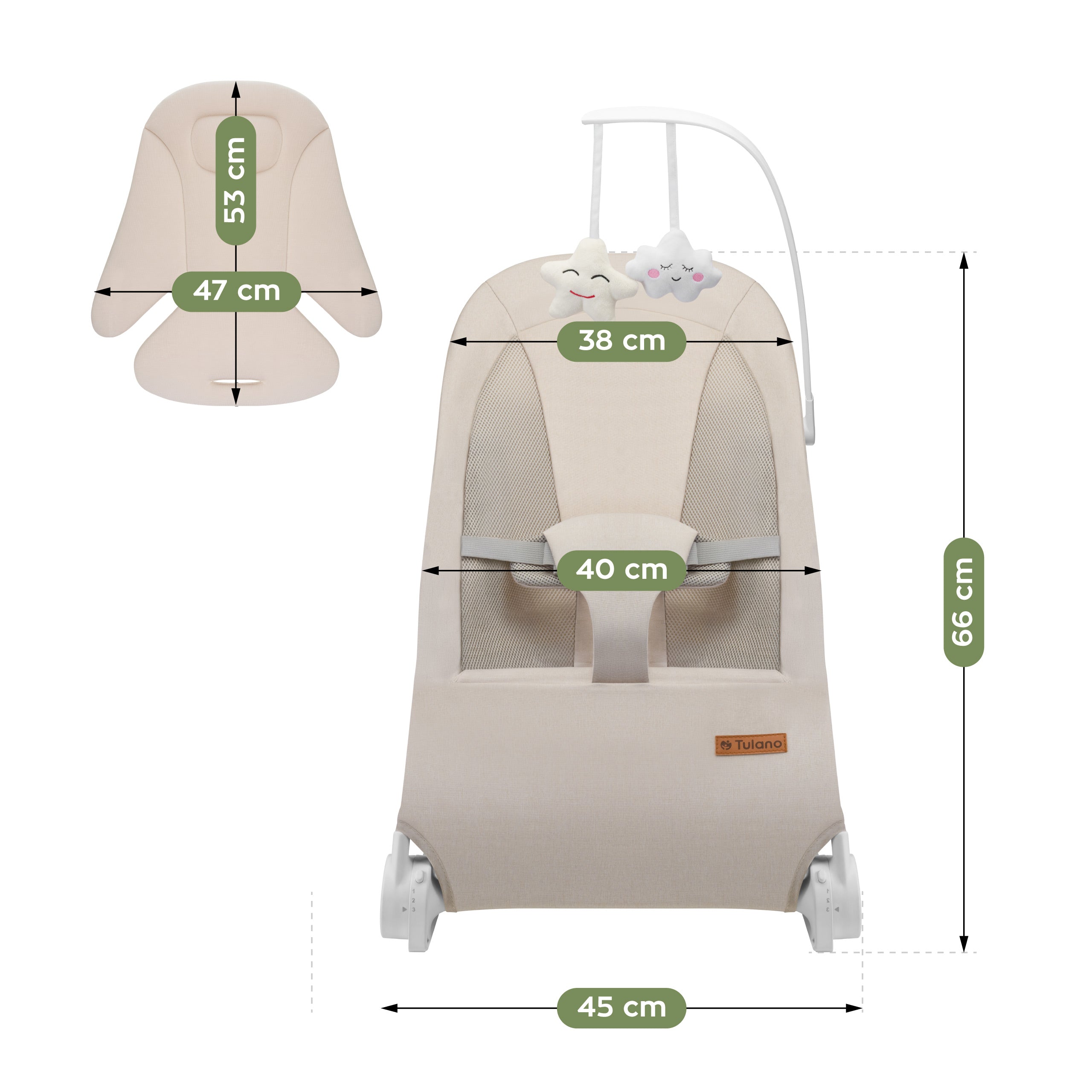 Silla balancín Tulano Moon 50 Beige