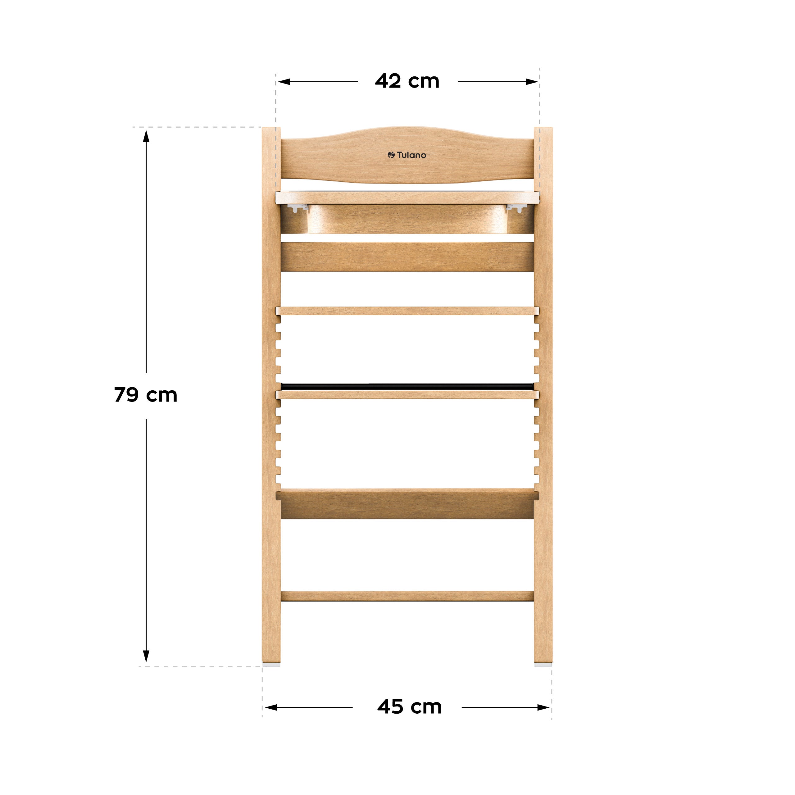 Trona de madera Tulano Morsel 40 Natural