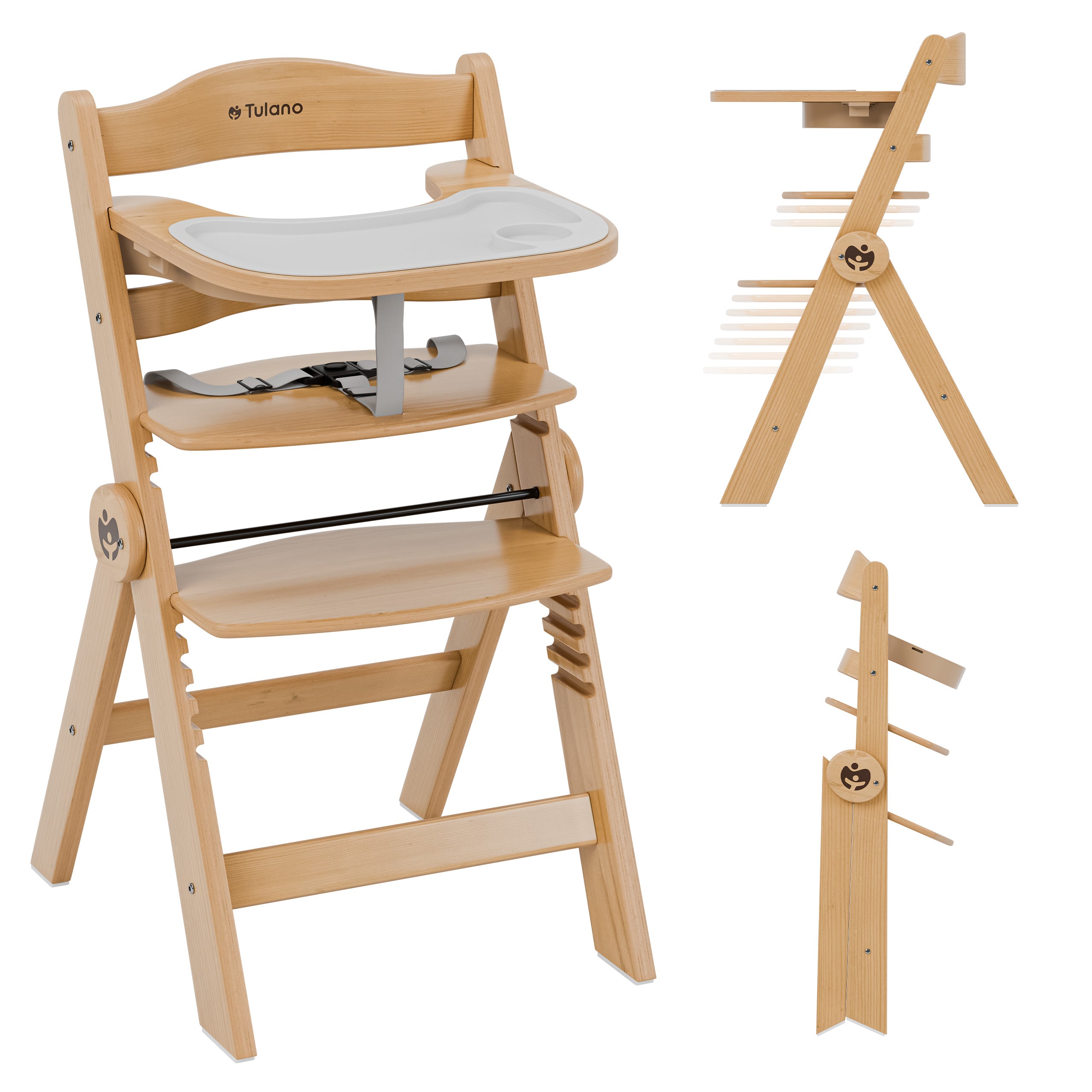 Trona de madera Tulano Morsel 45 Natural