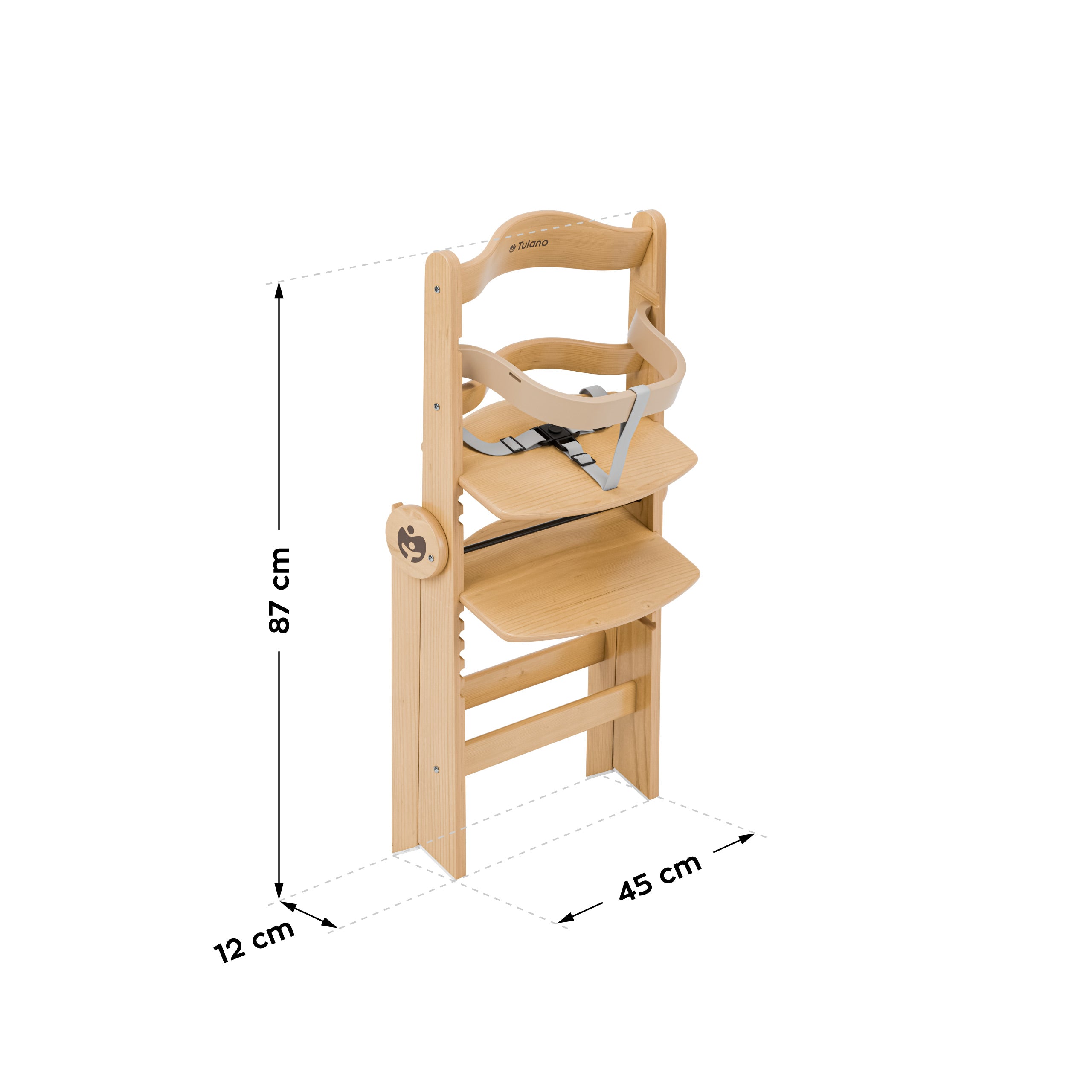 Trona de madera Tulano Morsel 45 Natural