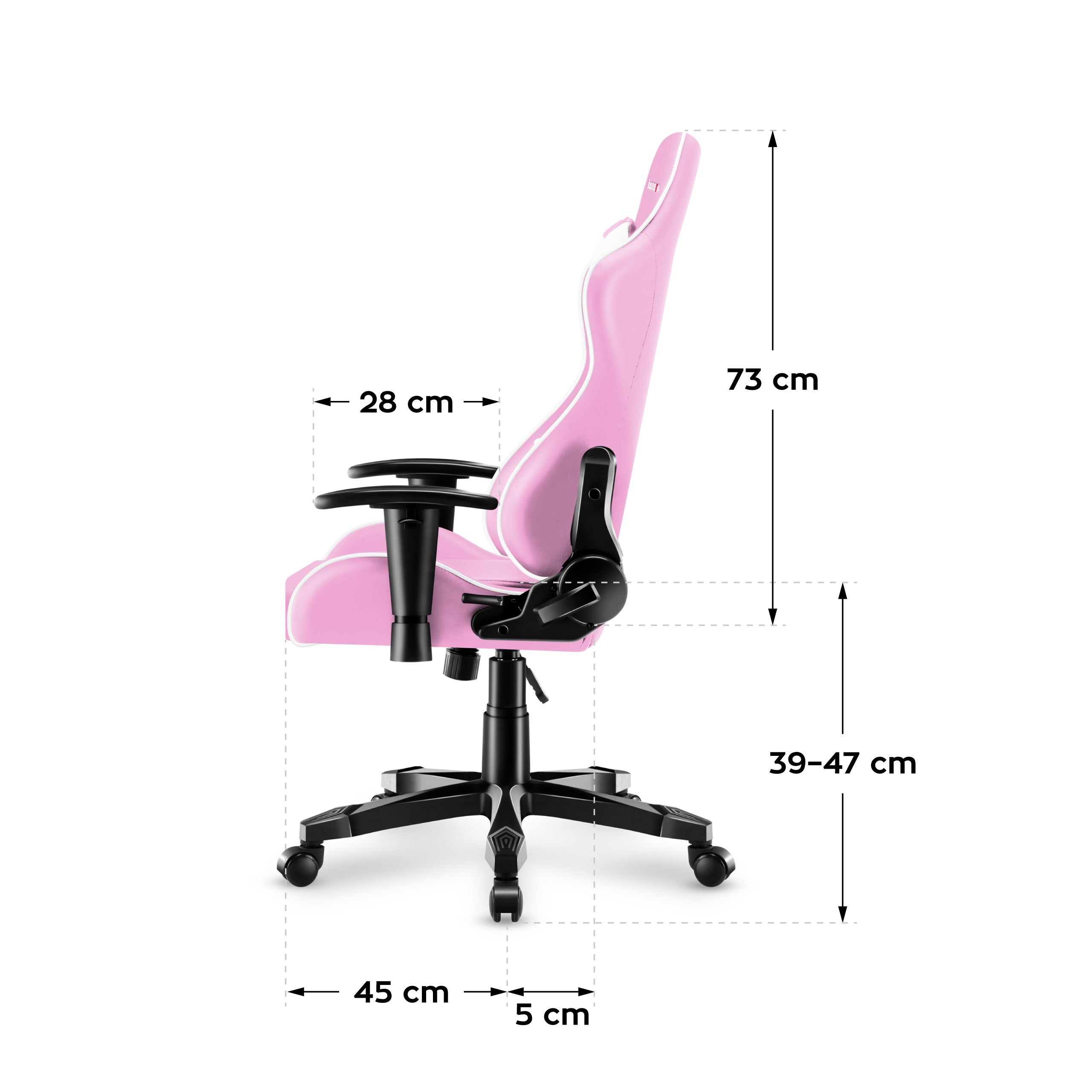 Sillón gaming para niños HUZARO RANGER 6.0 Rosa