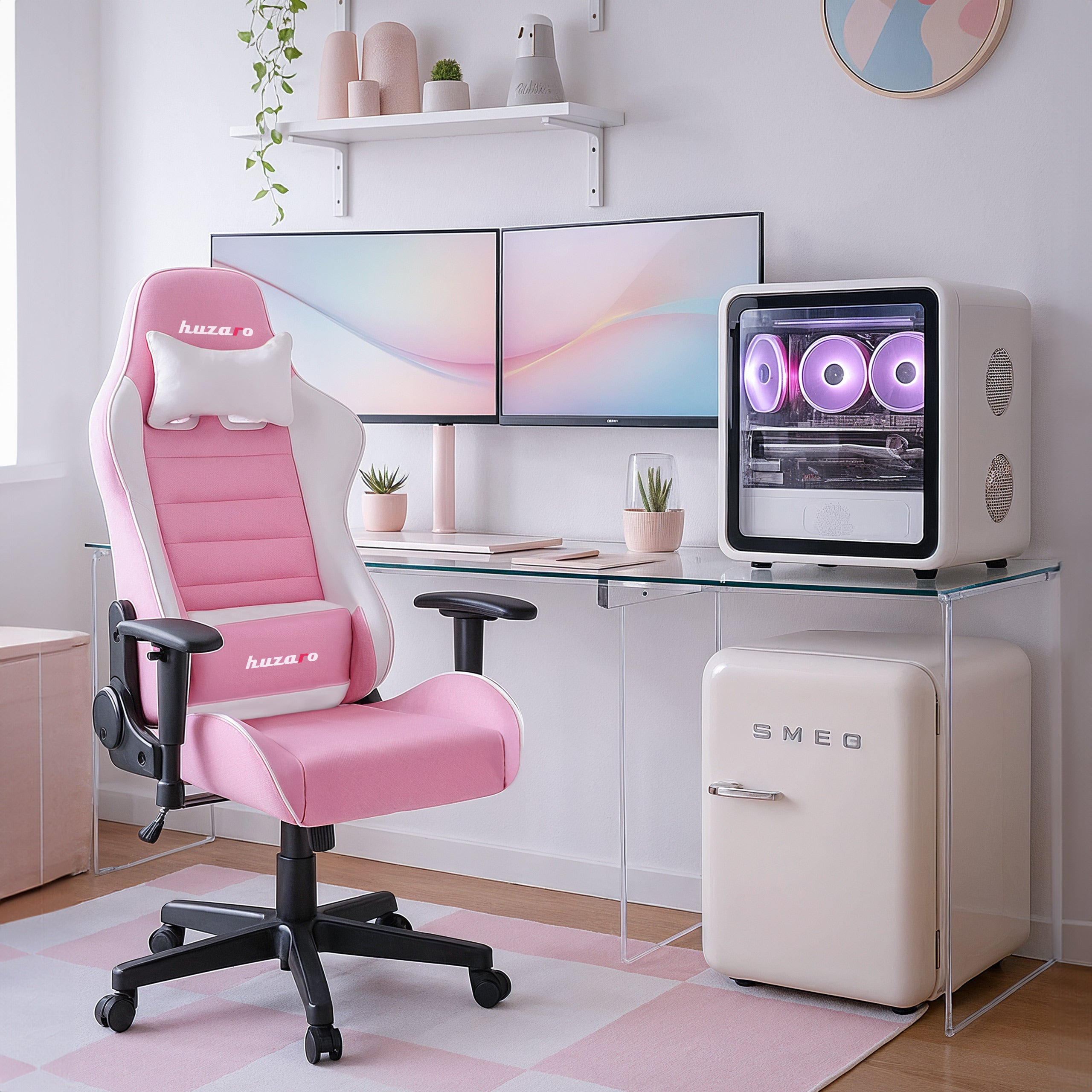 Sillón gaming para niños HUZARO RANGER 6.0 Rosa