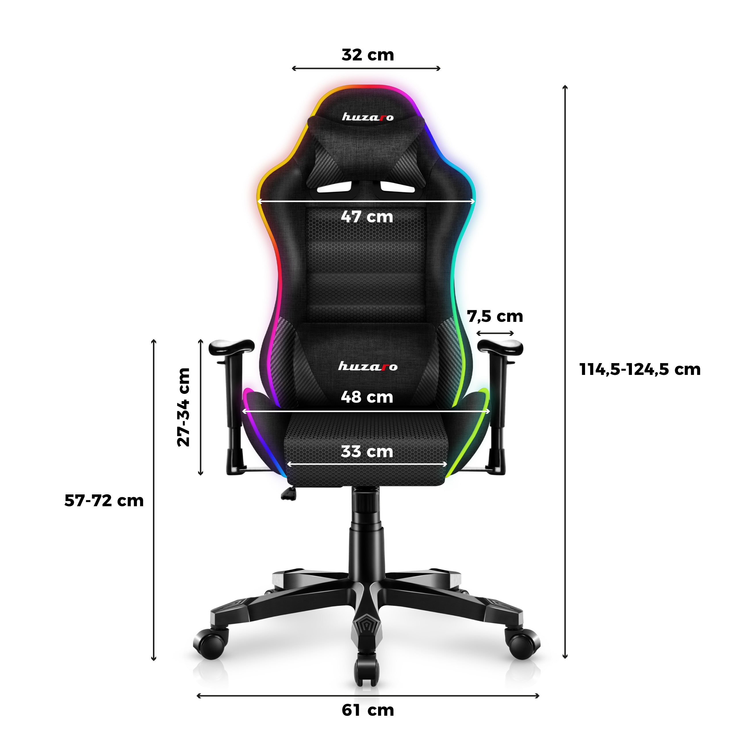 Sillón gaming para niños HUZARO RANGER 6.0 RGB Mesh