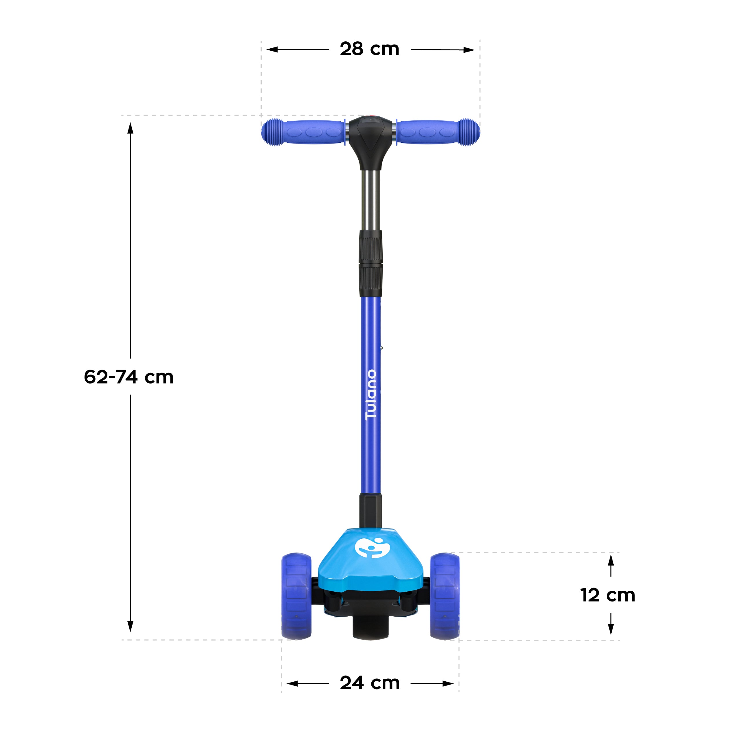 Patinete de equilibrio con luces LED Tulano Rookie 25 Turquesa