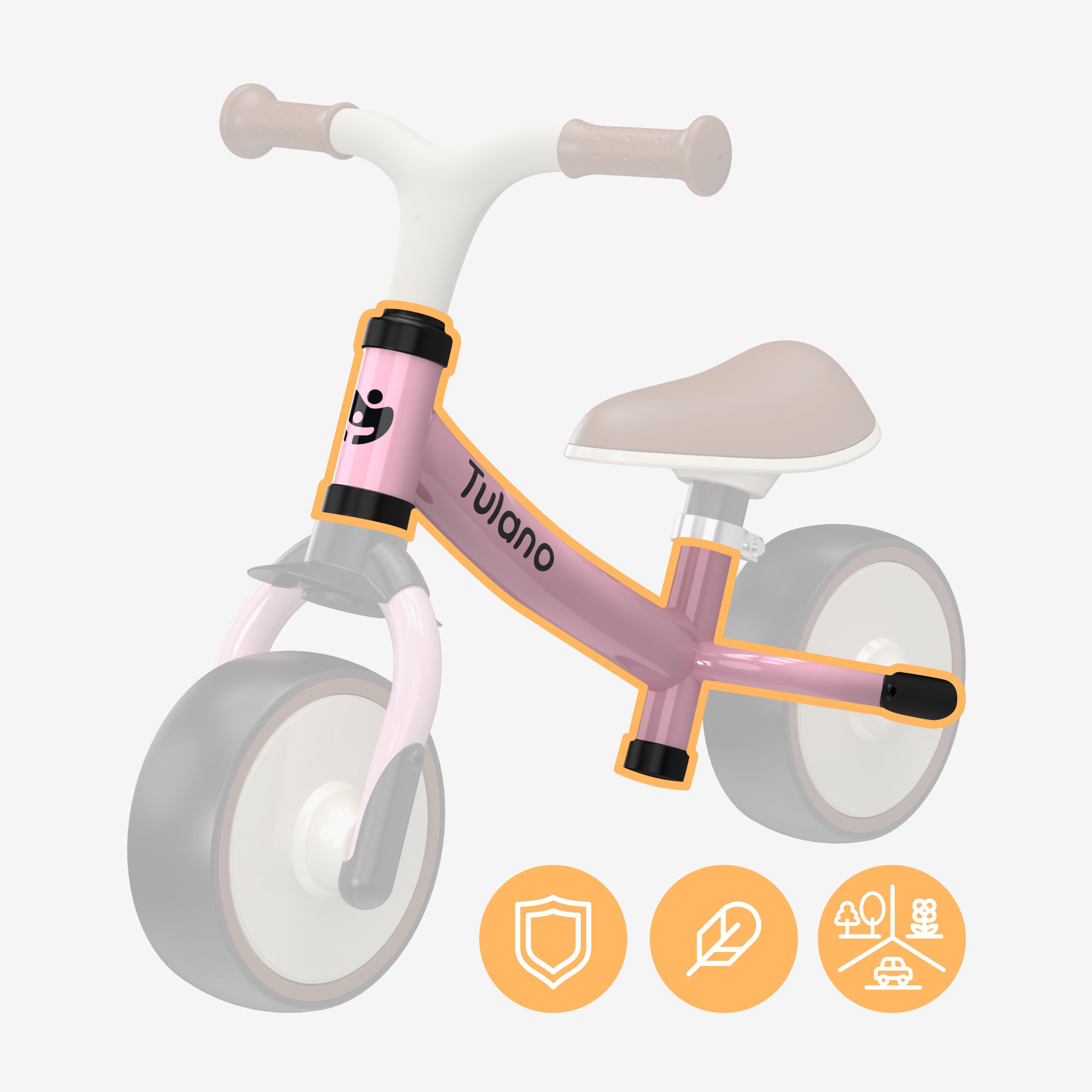 Bicicleta sin pedales Tulano Scout 15 Pink