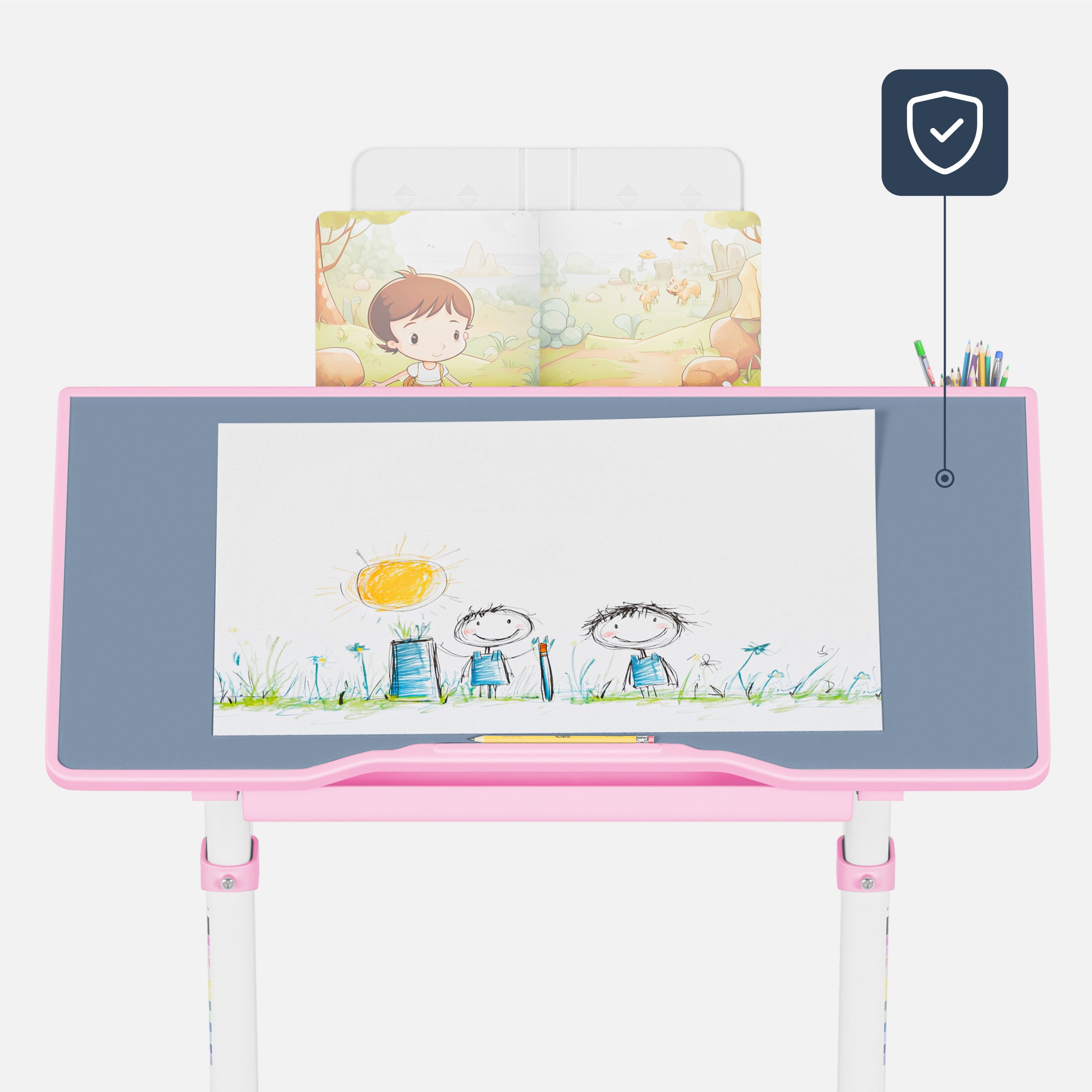 Escritorio ergonómico para niños Mark Adler Study 3.0 Pink, 66 cm