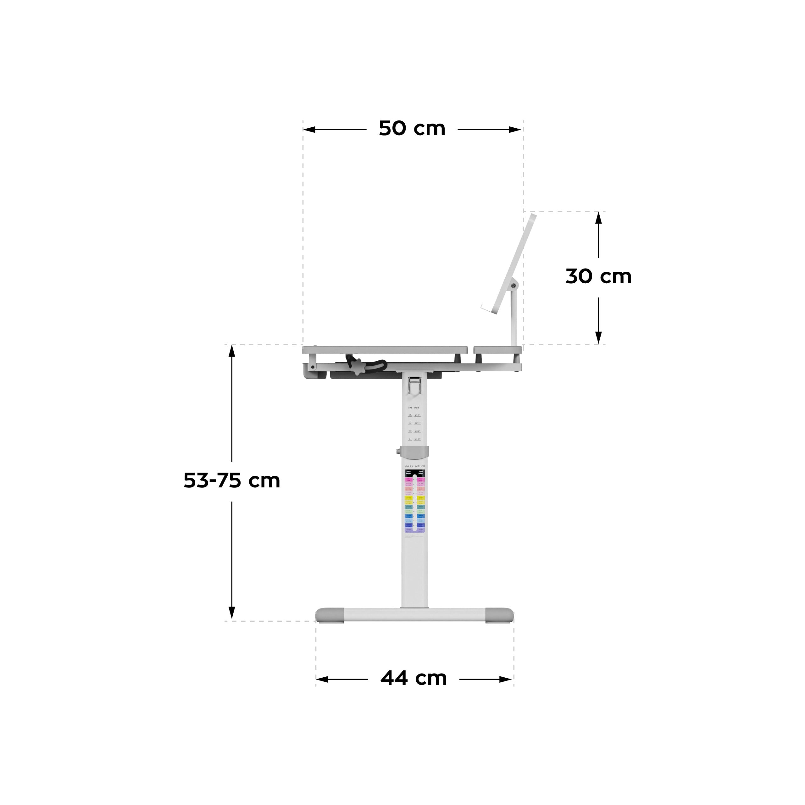 Escritorio ergonómico para niños Mark Adler Study 3.0, 66 cm
