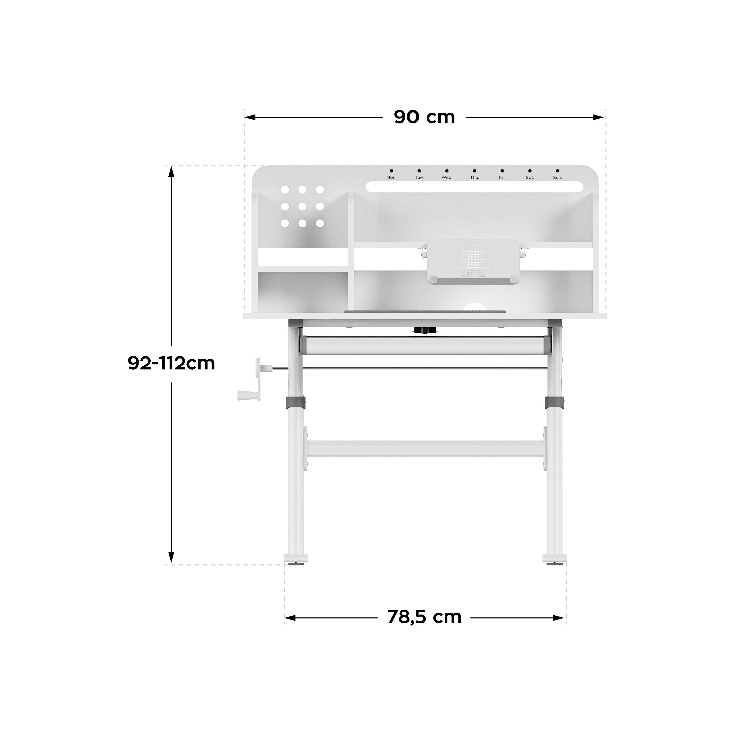Escritorio ergonómico para niños Mark Adler Study 5.0 Grey, 90 cm