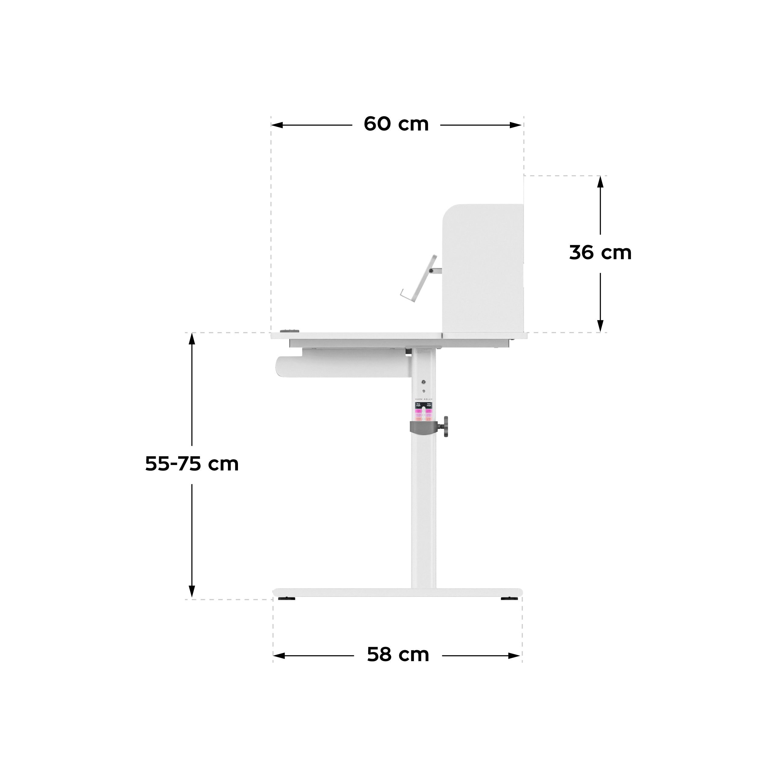 Escritorio ergonómico para niños Mark Adler Study 5.0 Grey, 90 cm