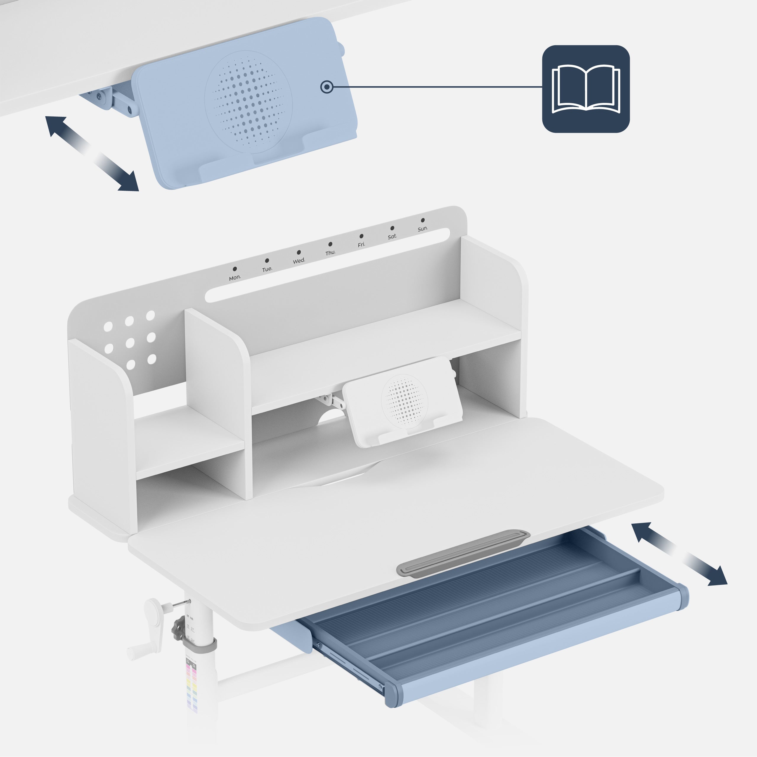 Escritorio ergonómico para niños Mark Adler Study 5.0 Grey, 90 cm