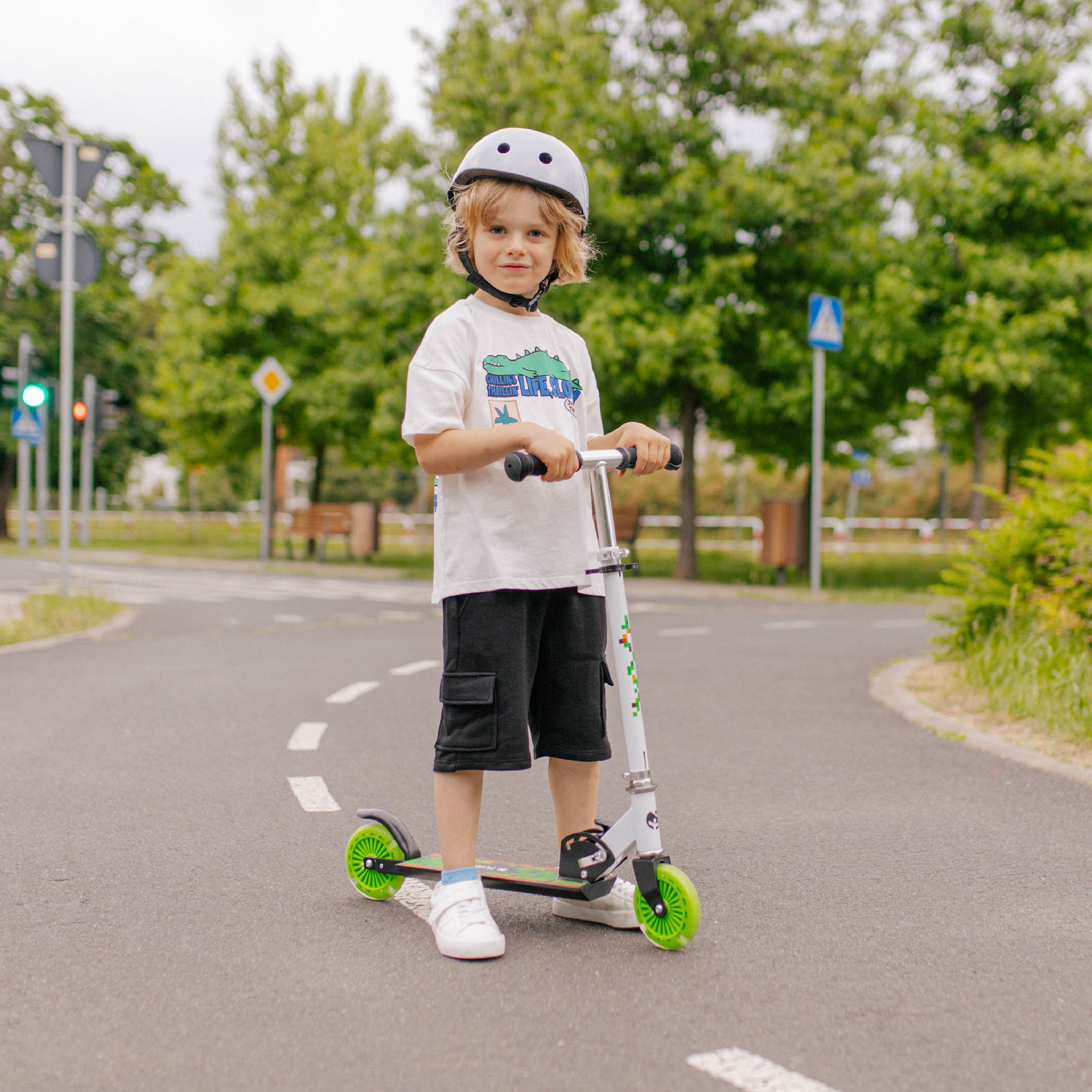 Patinete infantil Tulano Zigzag 35 Green